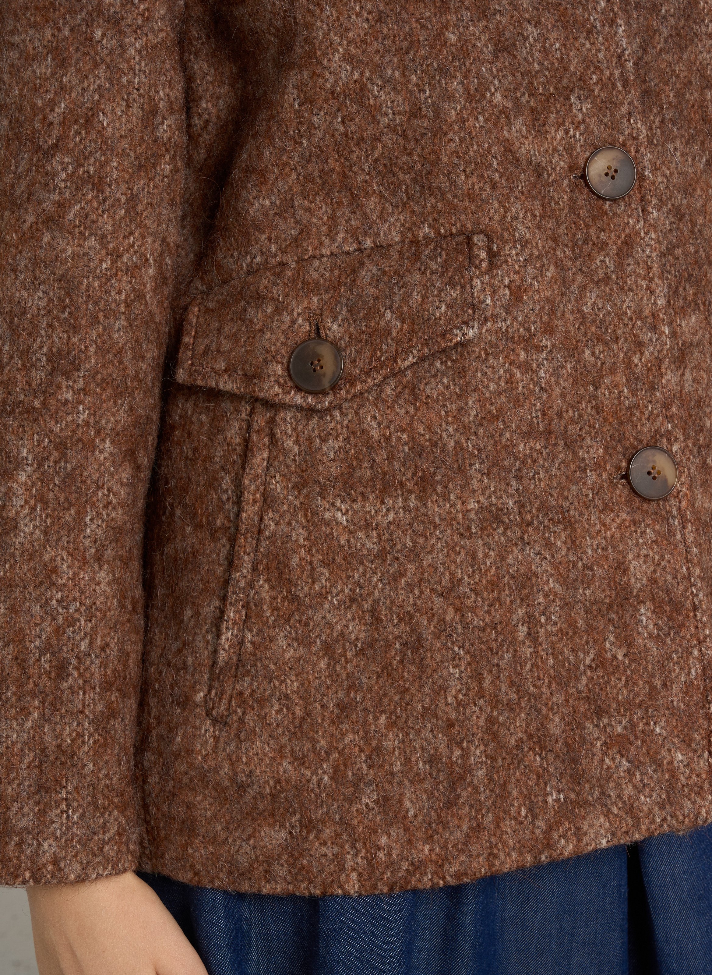 Ruimvallende jas met klassieke kraag MAISON 123 Beige