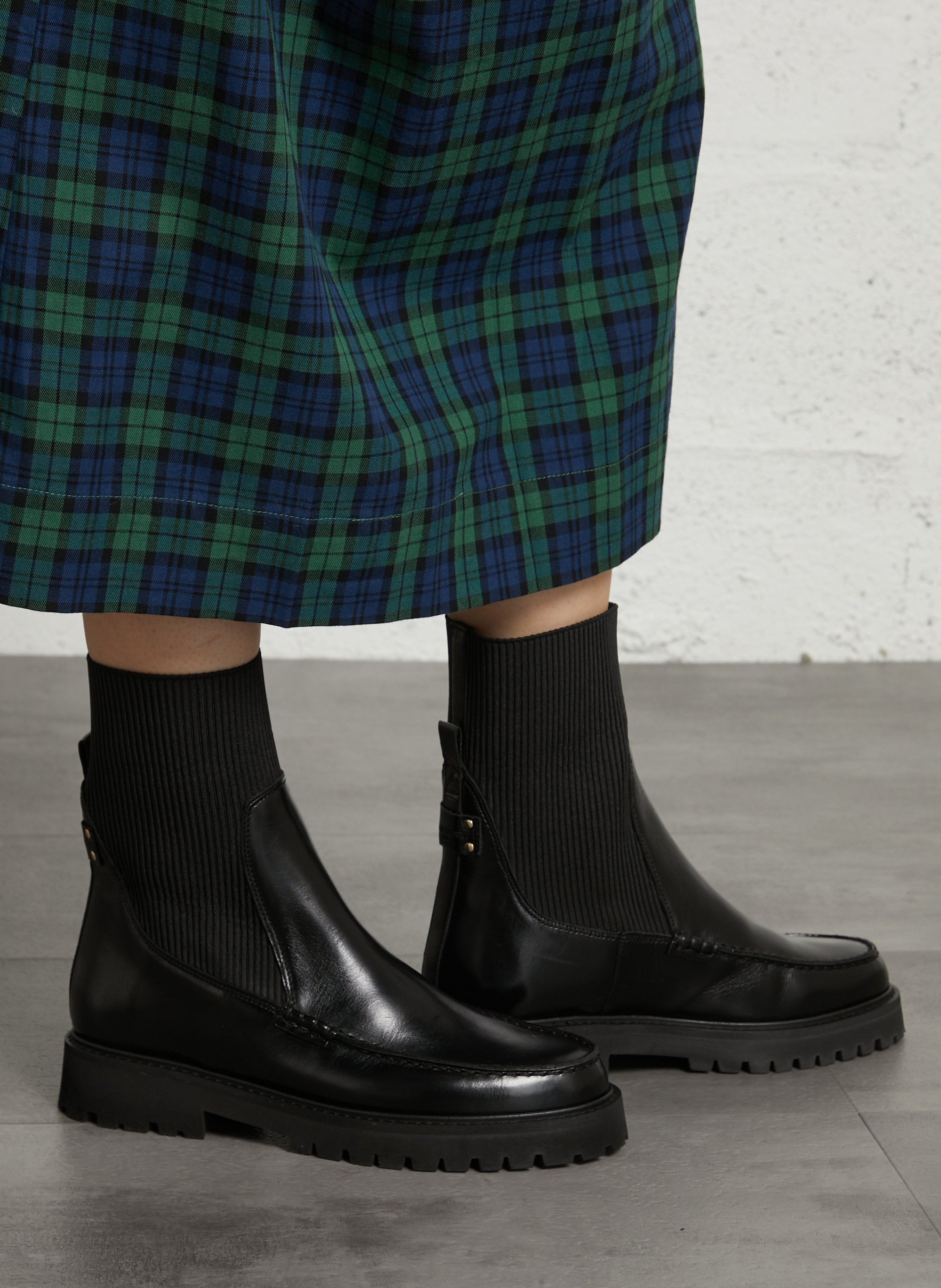 Leather mid-calf boots MAISON TOUFET Black