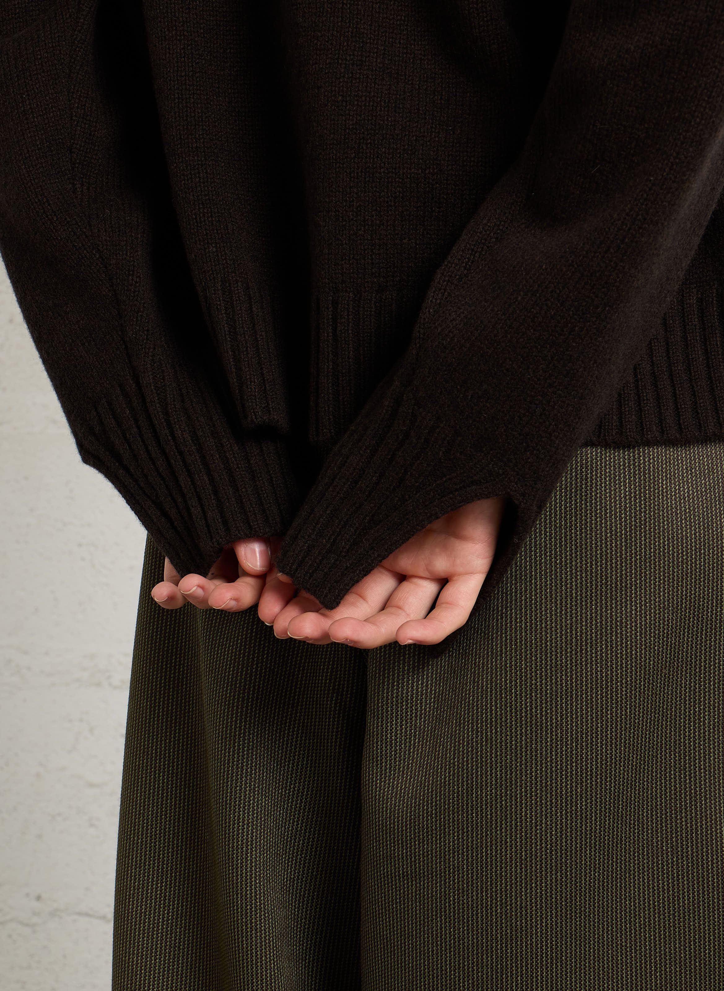 Round-neck wool sweater SOEUR Brown