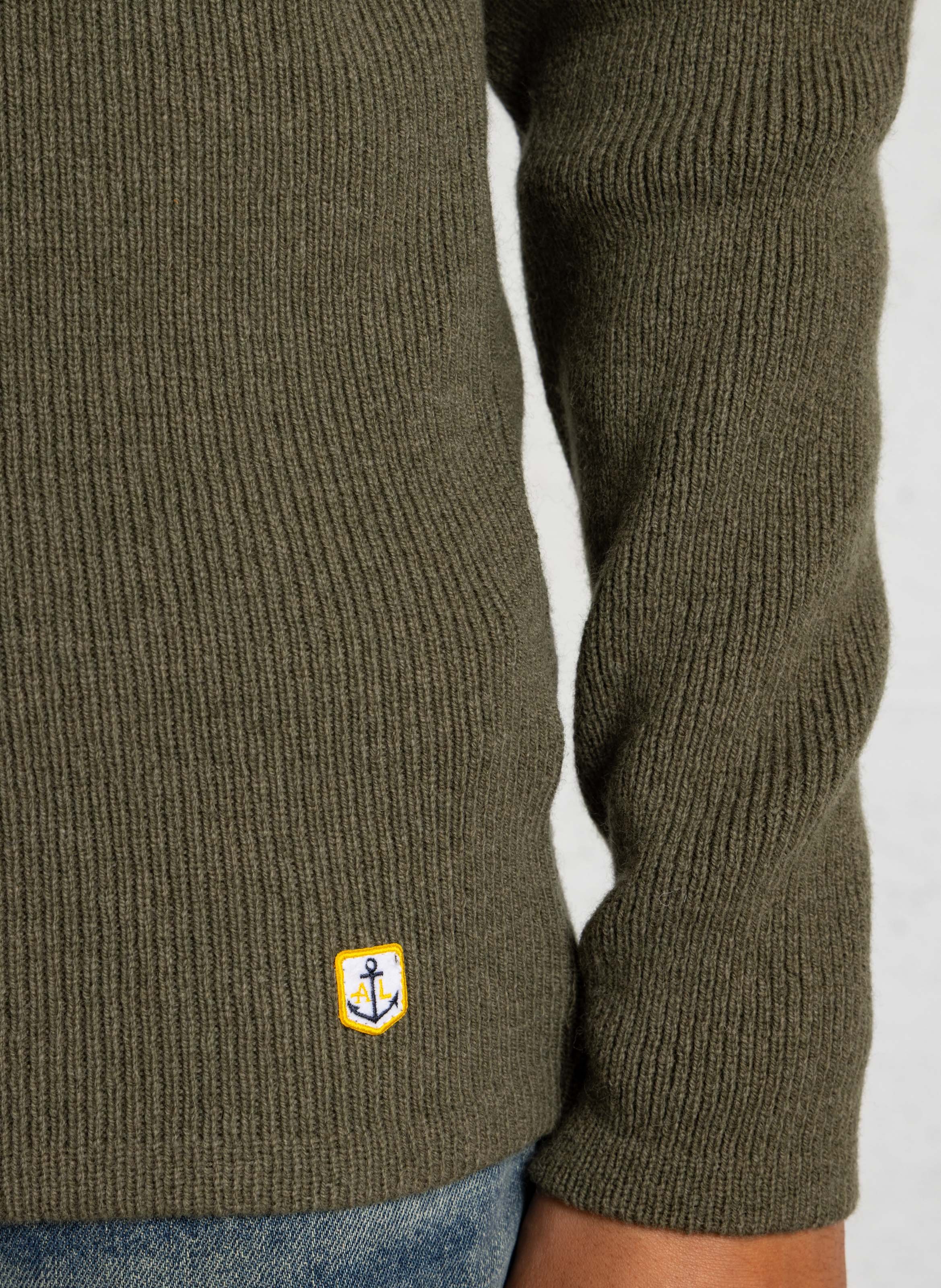 Pull col rond en laine d'agneau  ARMOR LUX Vert