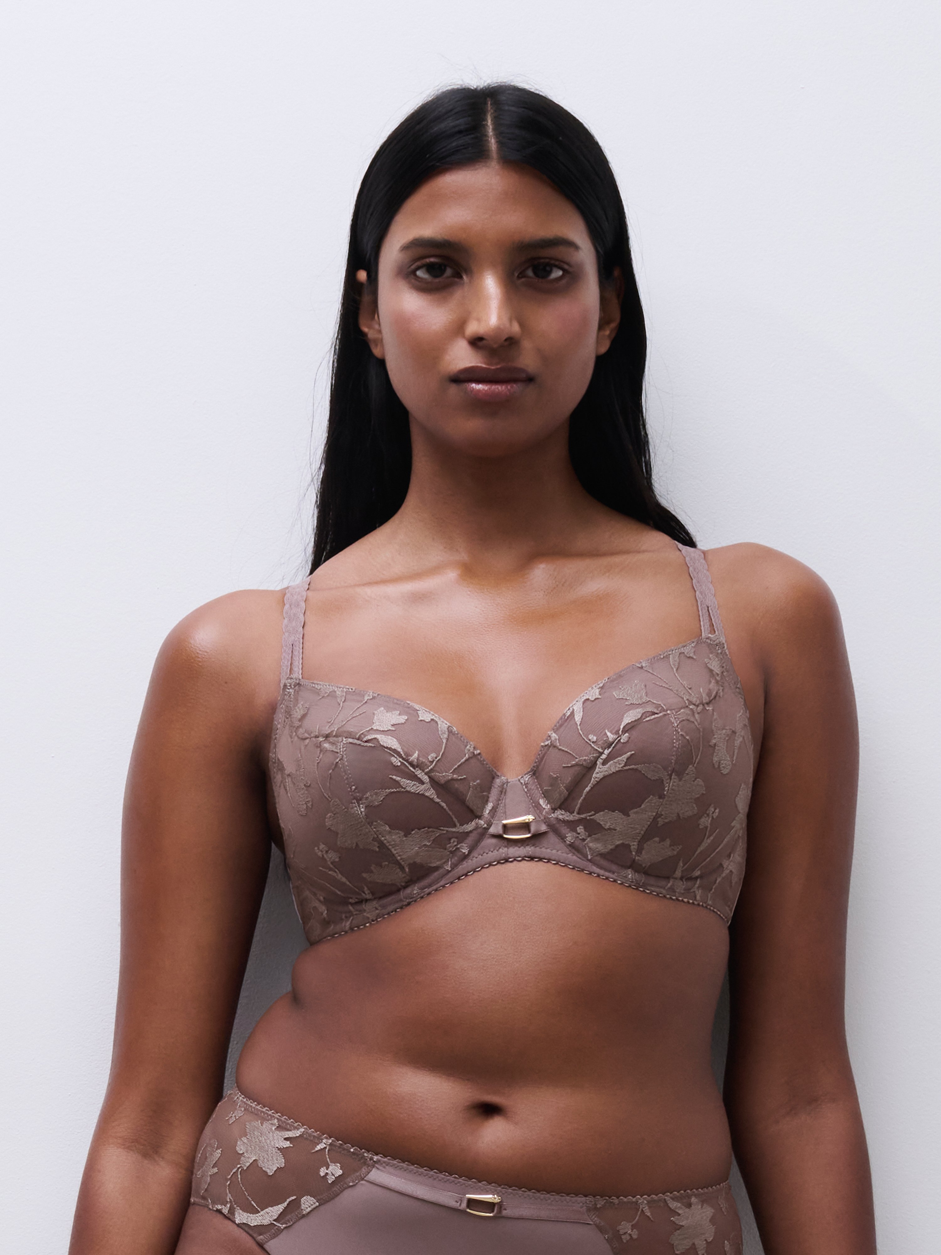 Full-cup bra CHANTELLE Brown