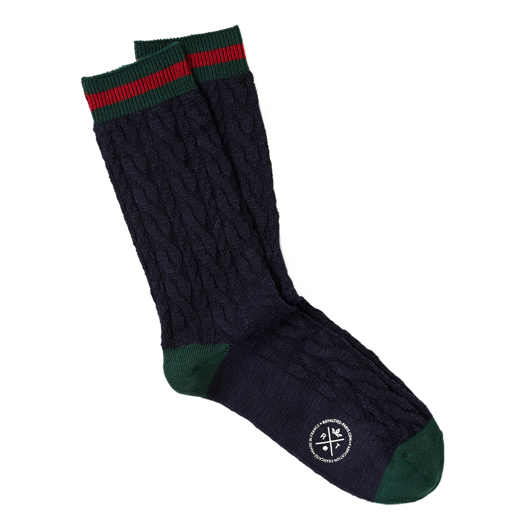 Socken aus Baumwoll-Mix mit Zopfmuster ROYALTIES Blau