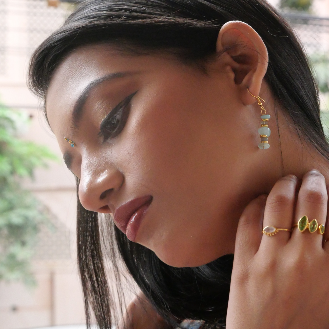 Amazonite earrings GINANDGER Blue