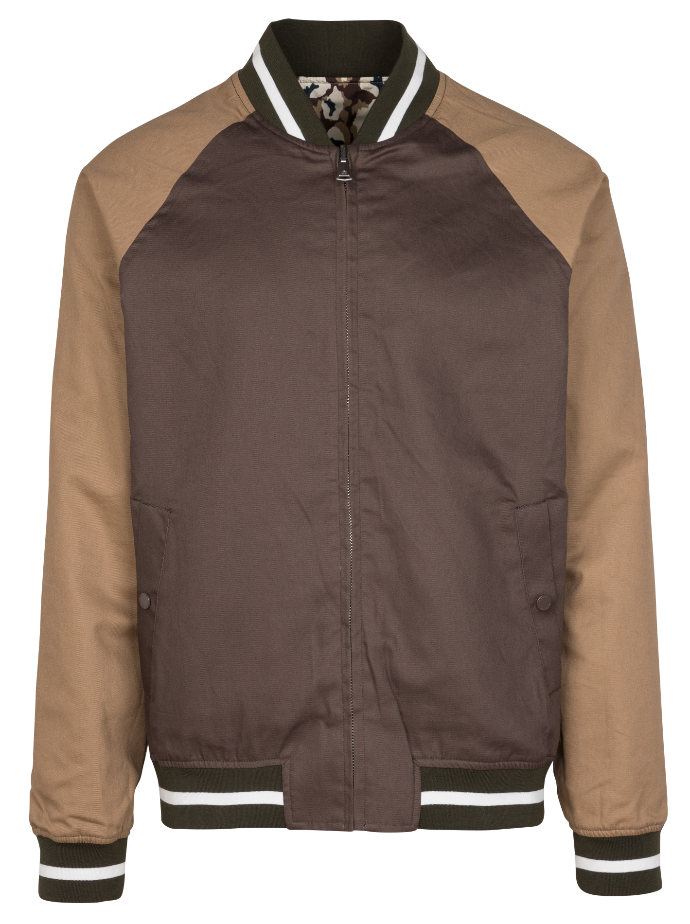 Blouson col rond à imprimé léopard réversible SCOTCH AND SODA Kaki