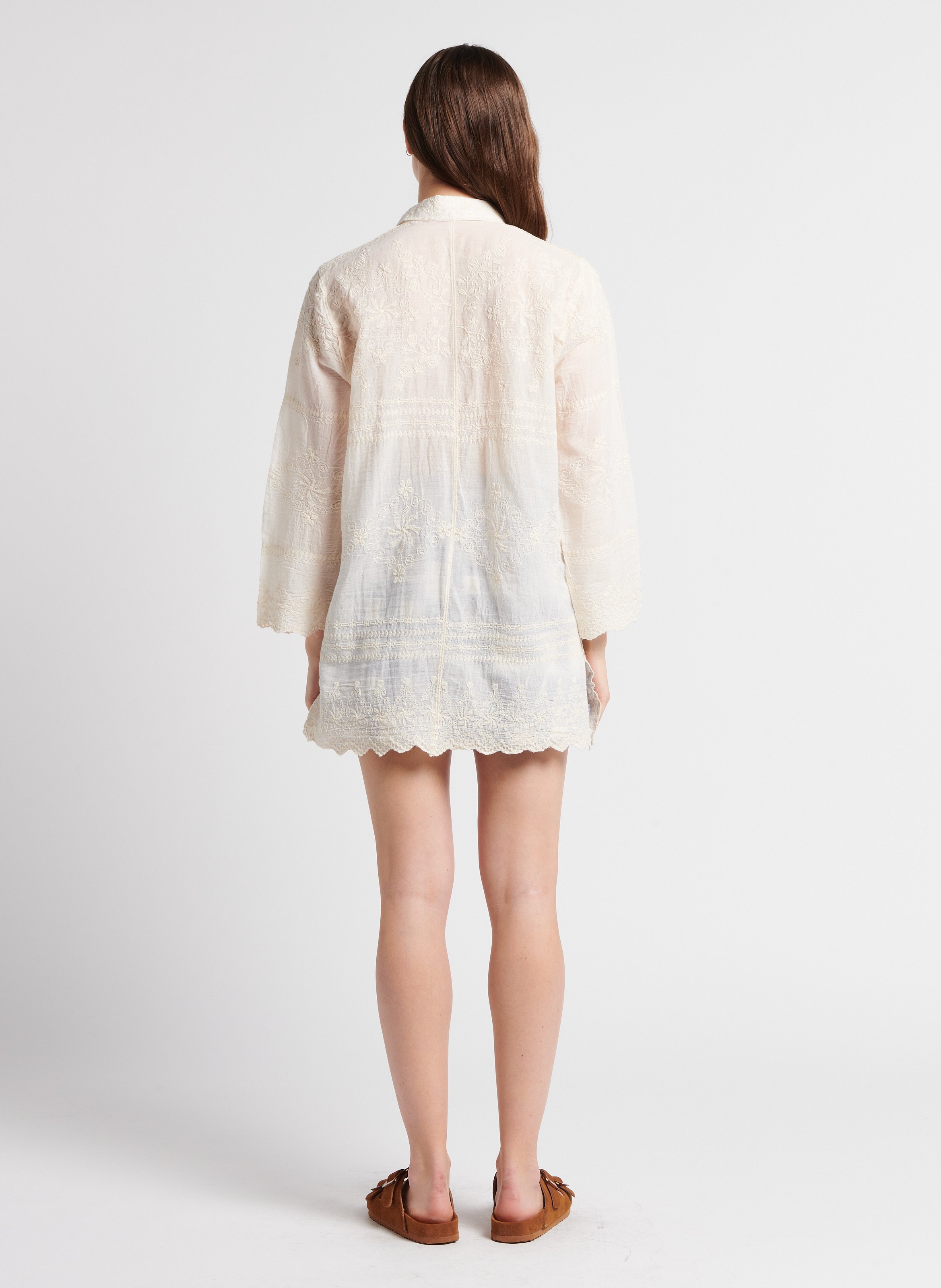 Straight checked cotton shorts V DE VINSTER Blue