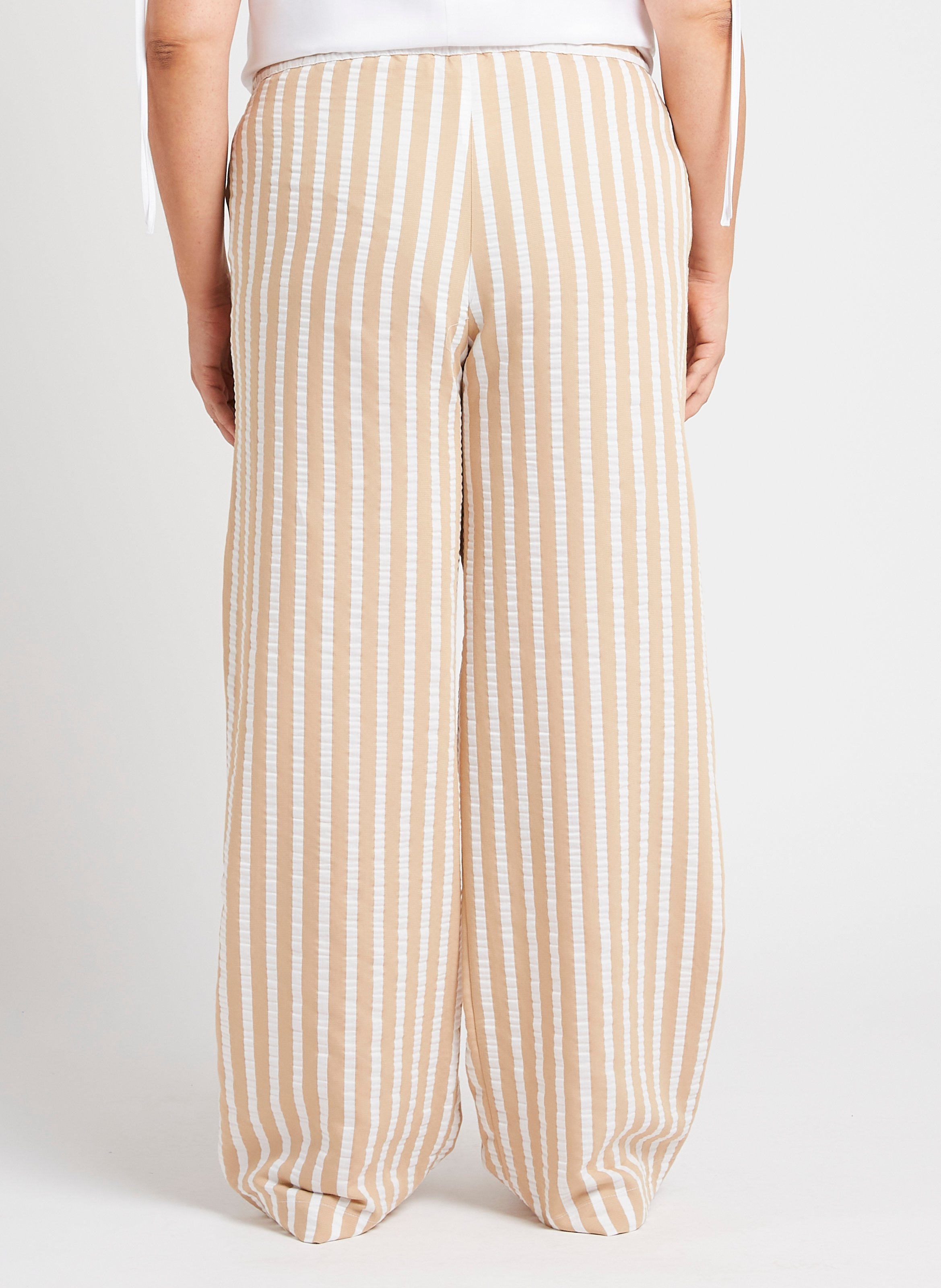 Pantalon droit imprimé PERSONA by Marina Rinaldi Blanc