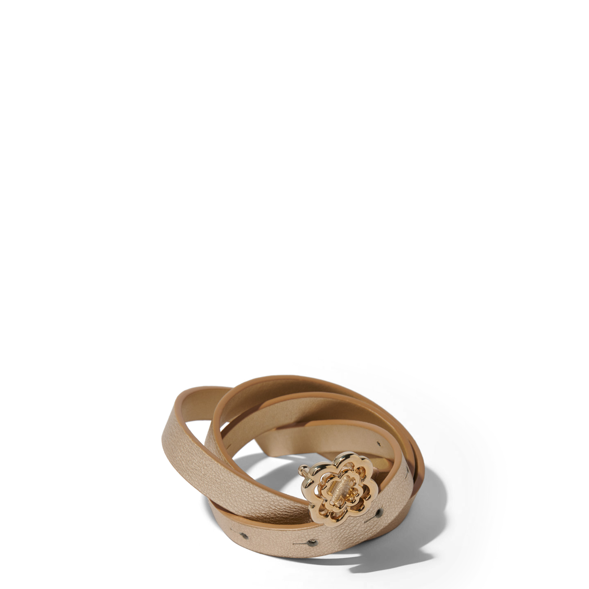 Ceinture fine métallisée Doré