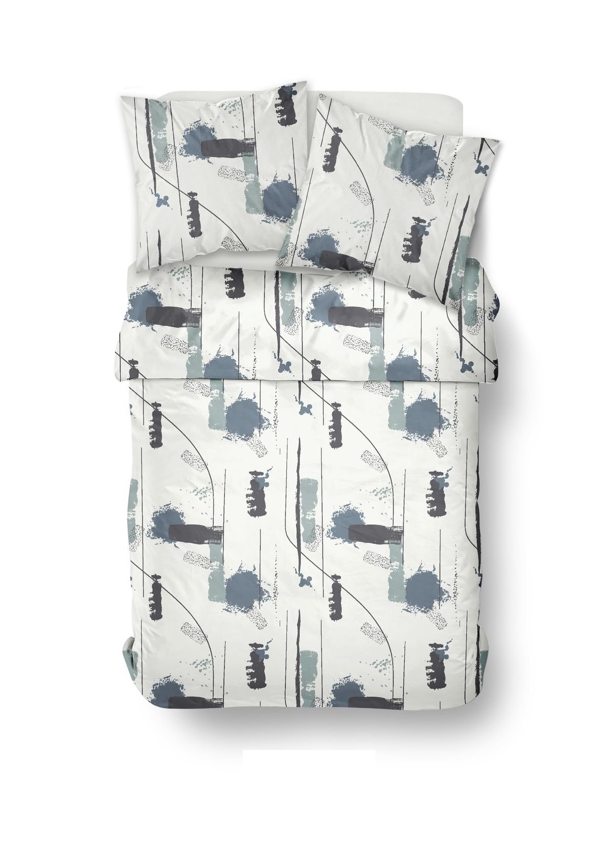 Printed cotton bed set TODAY LINGE DE MAISON White