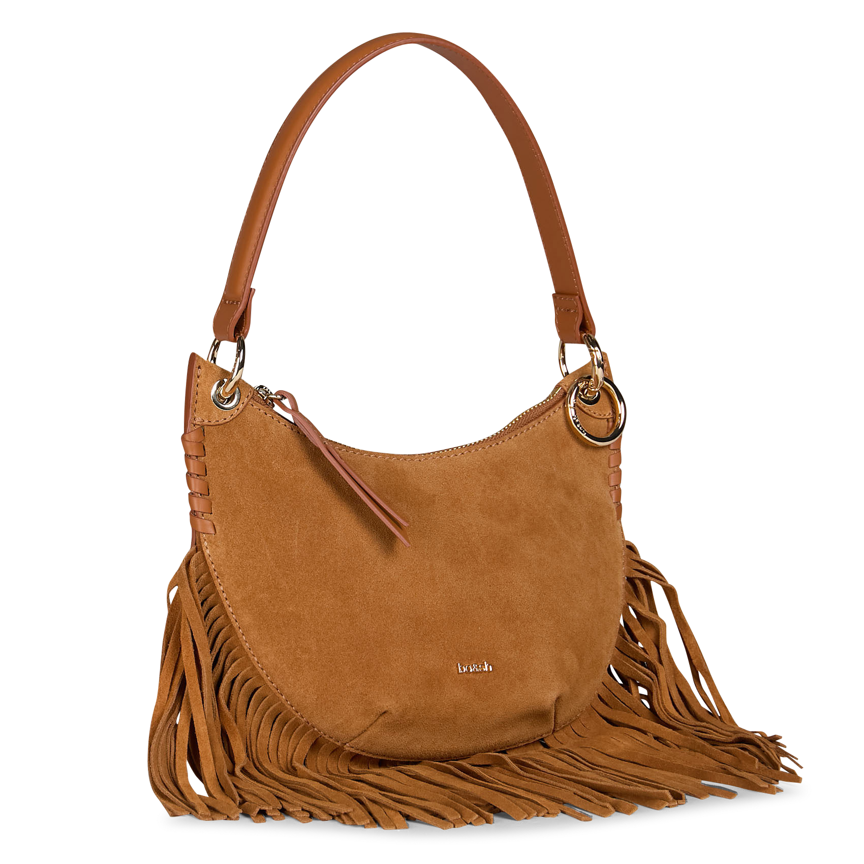 Sac à main en cuir velours BA&SH Marron