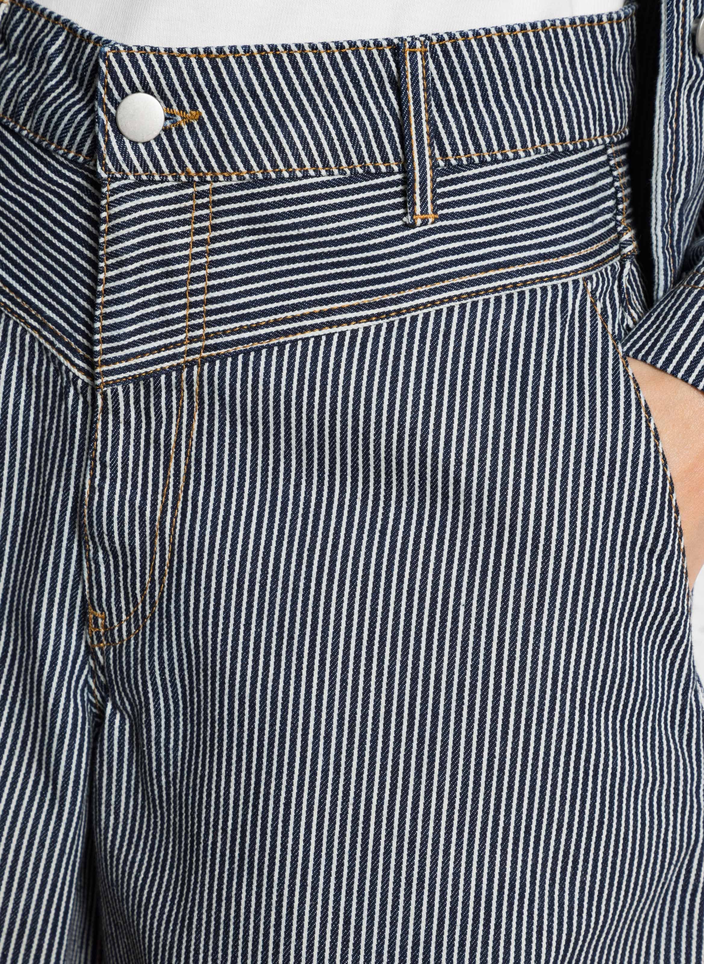 Short large rayé en coton THE TINY BIG SISTER Bleu