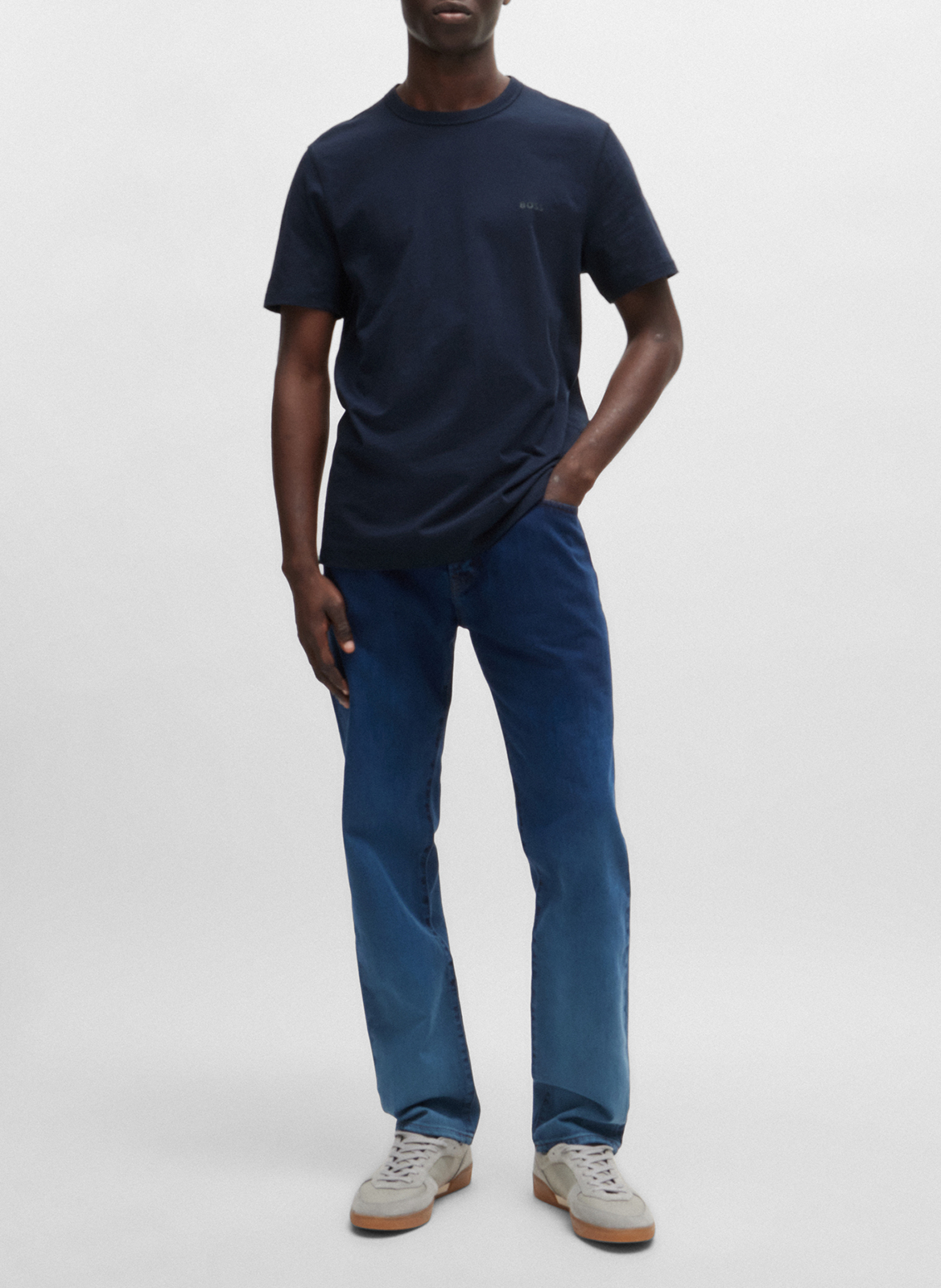 Camiliday round-neck sleeveless cotton top BOSS Blue