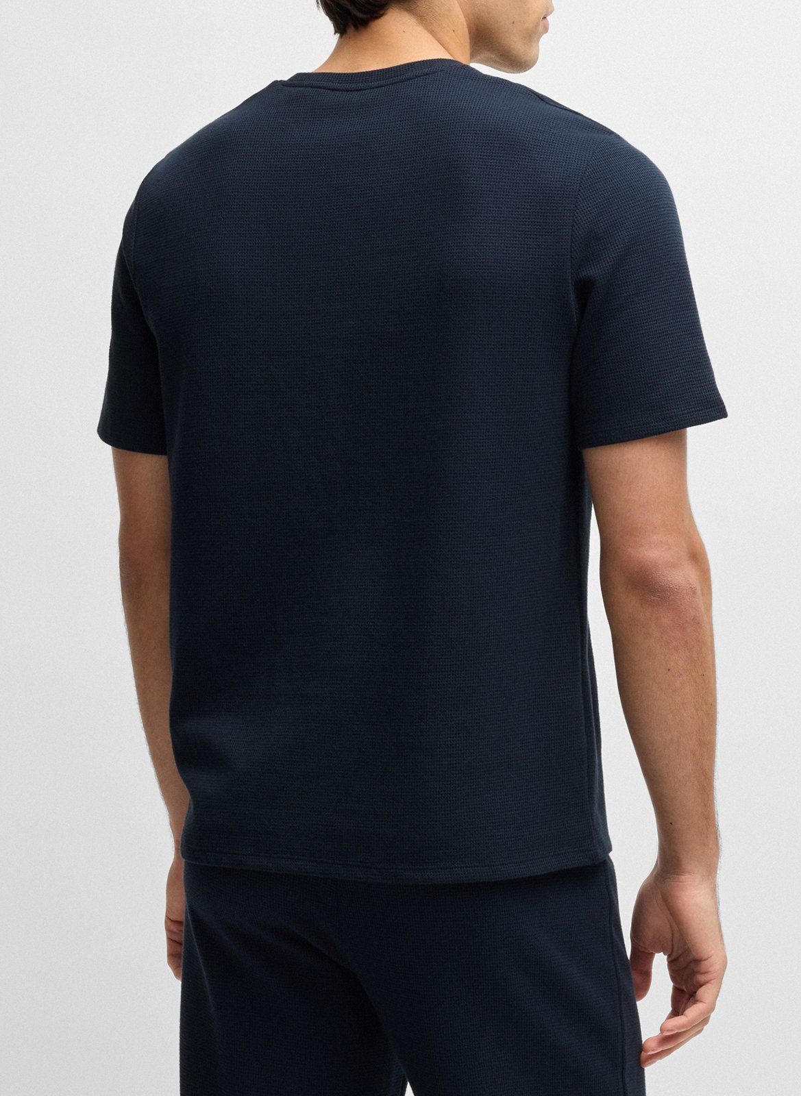Basic cotton-mix T-shirt BOSS Blue
