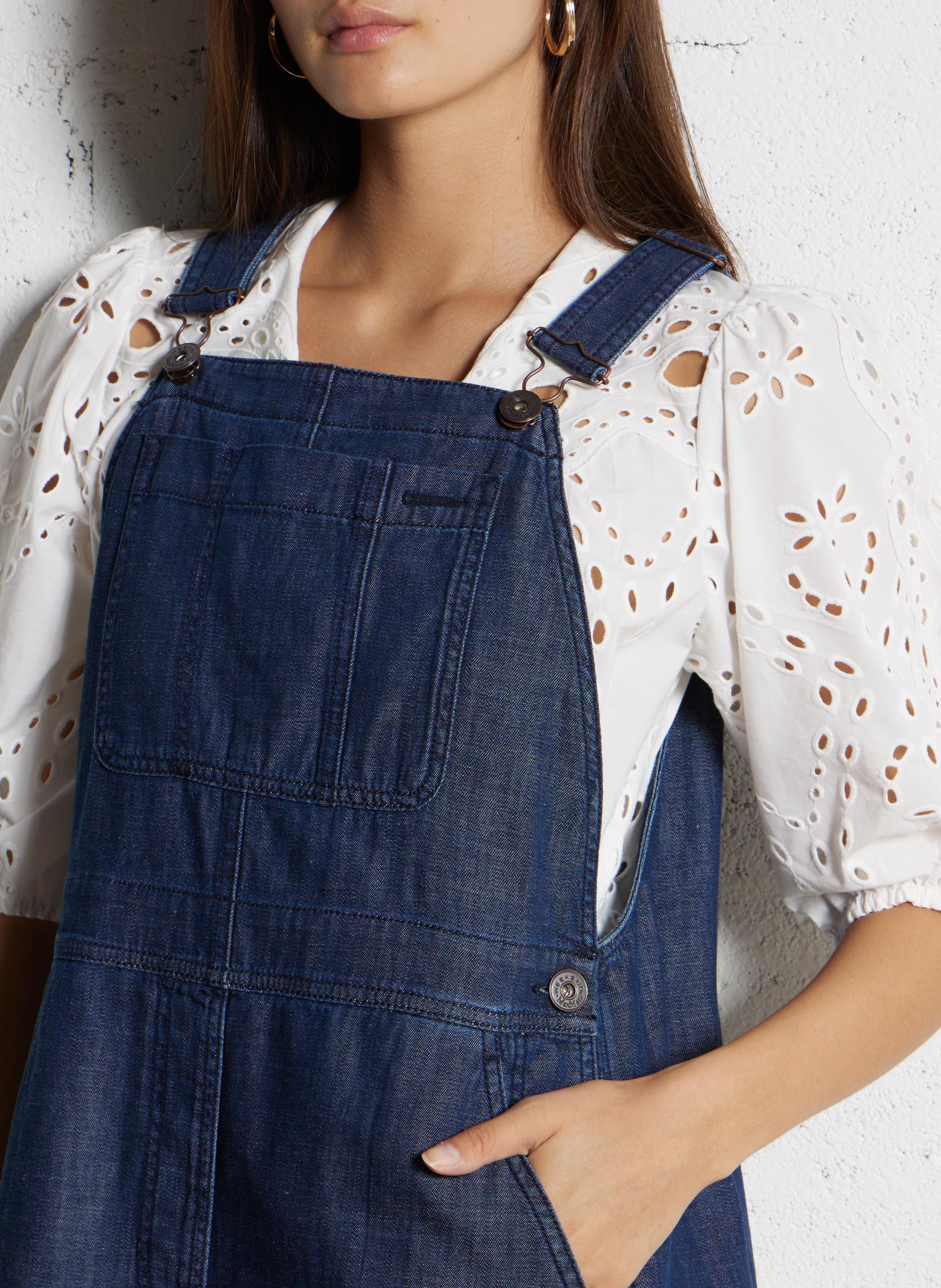 Oversized denim dungaree dress MAX MARA WEEK END Blue