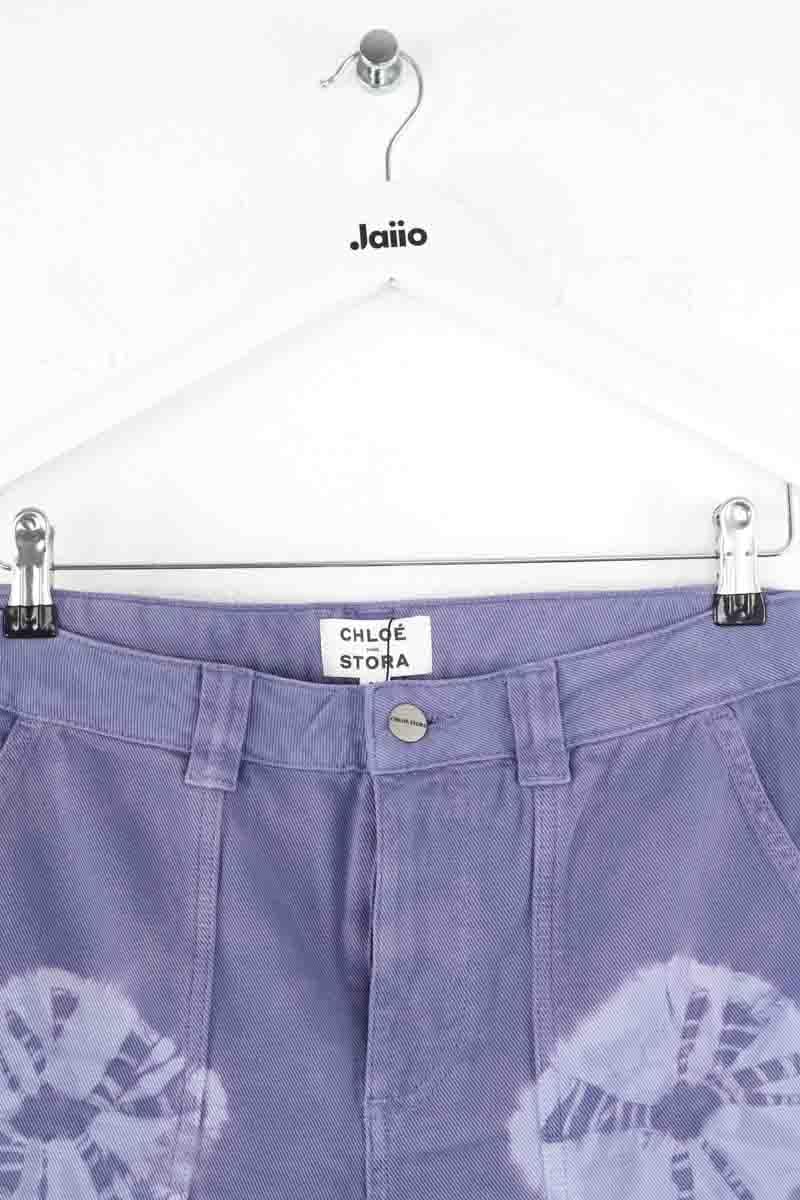 Cotton straight jeans CHLOE STORA - SECONDE MAIN Blue