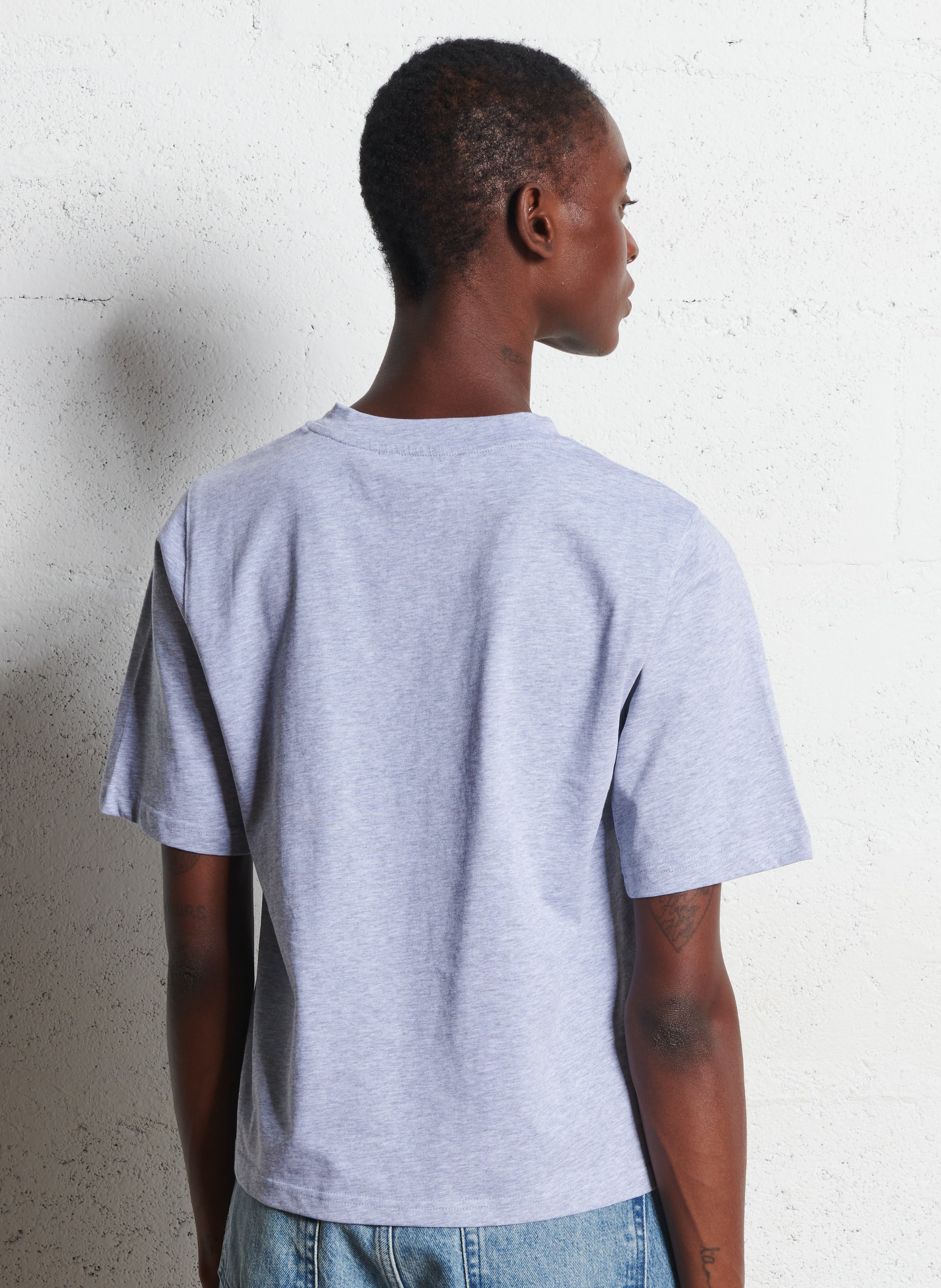 Effen T-shirt BERENICE Grijs