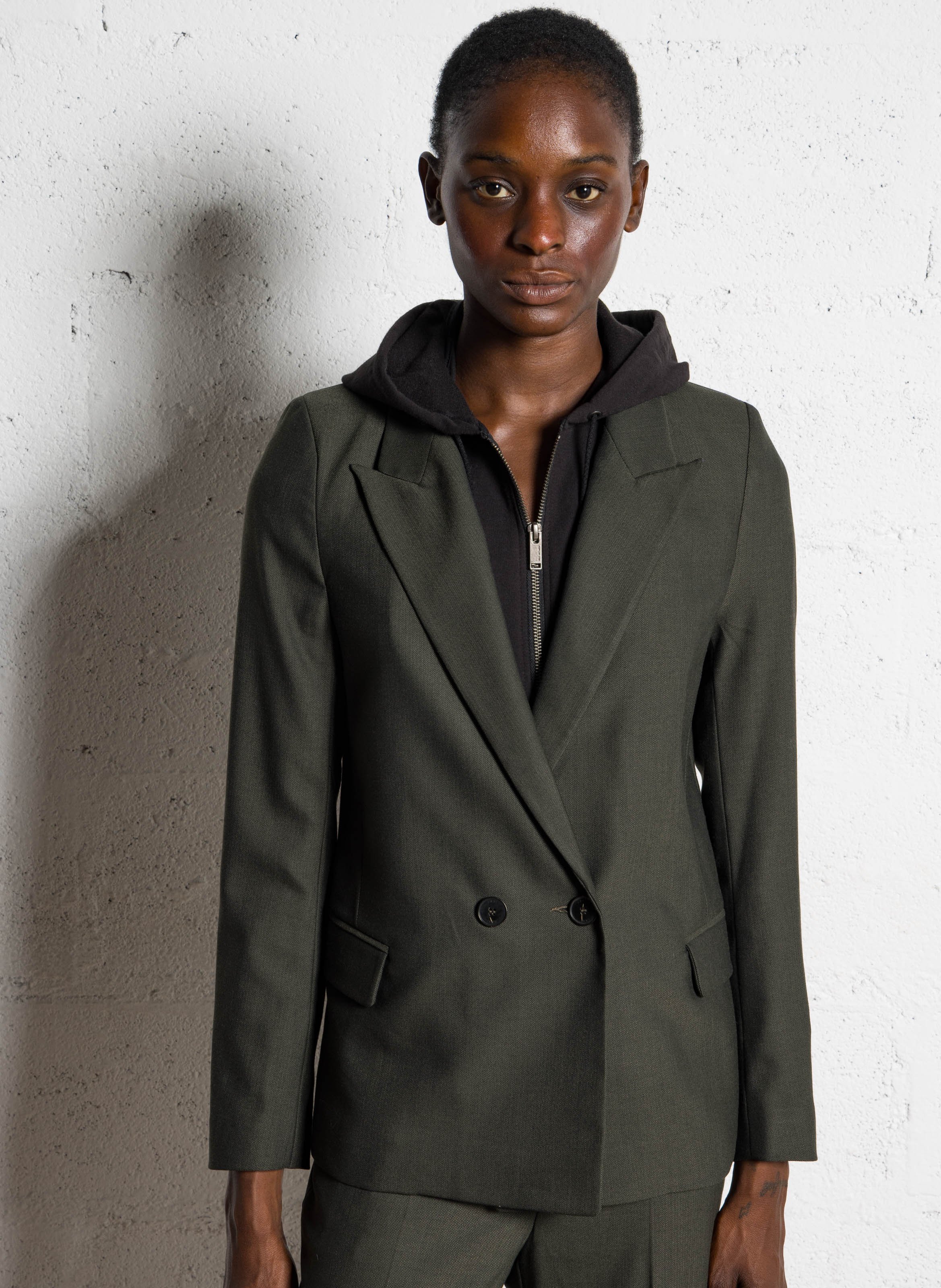 Veste col tailleur IKKS Kaki