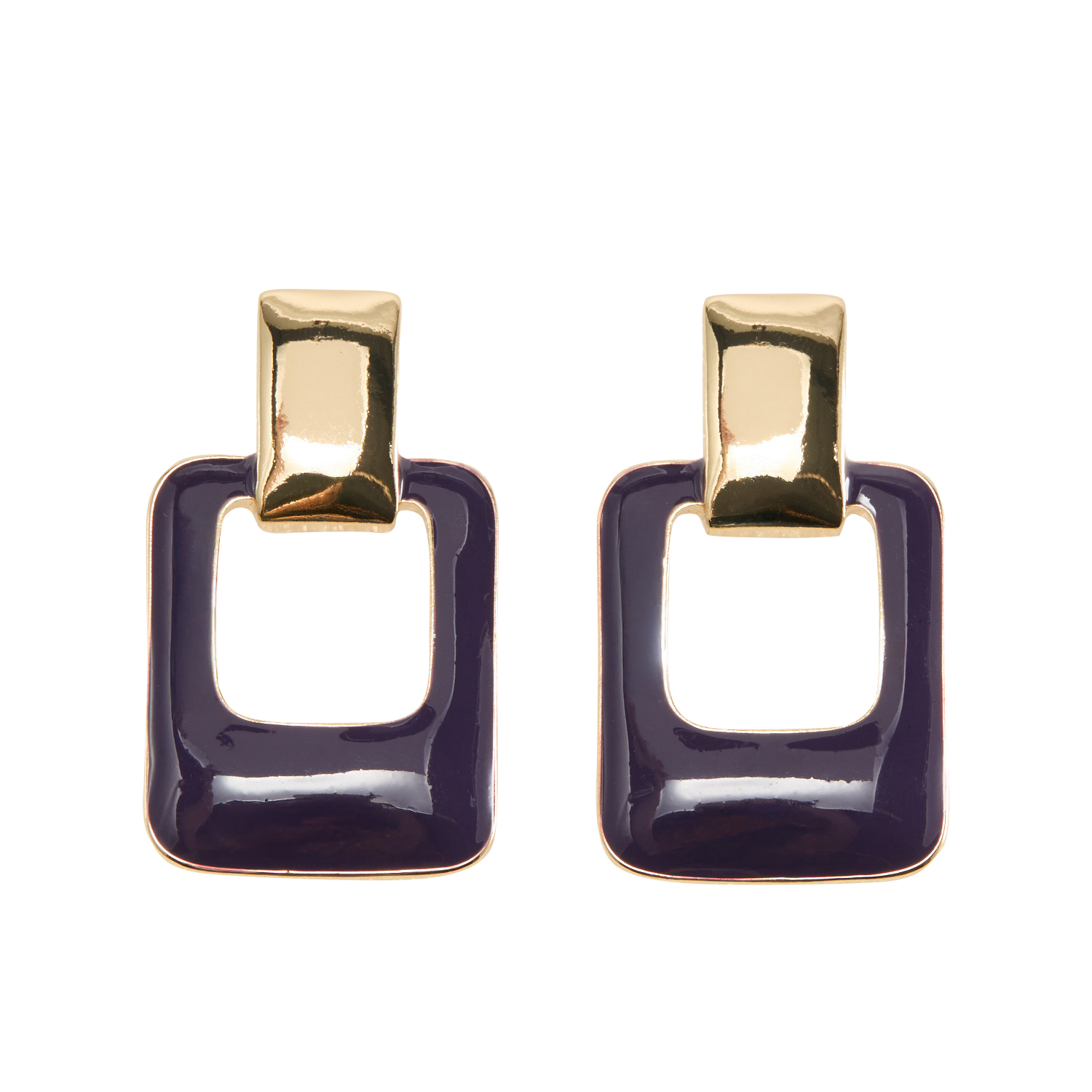 Boucles d'oreilles pendantes LA FEE MARABOUTEE Violet