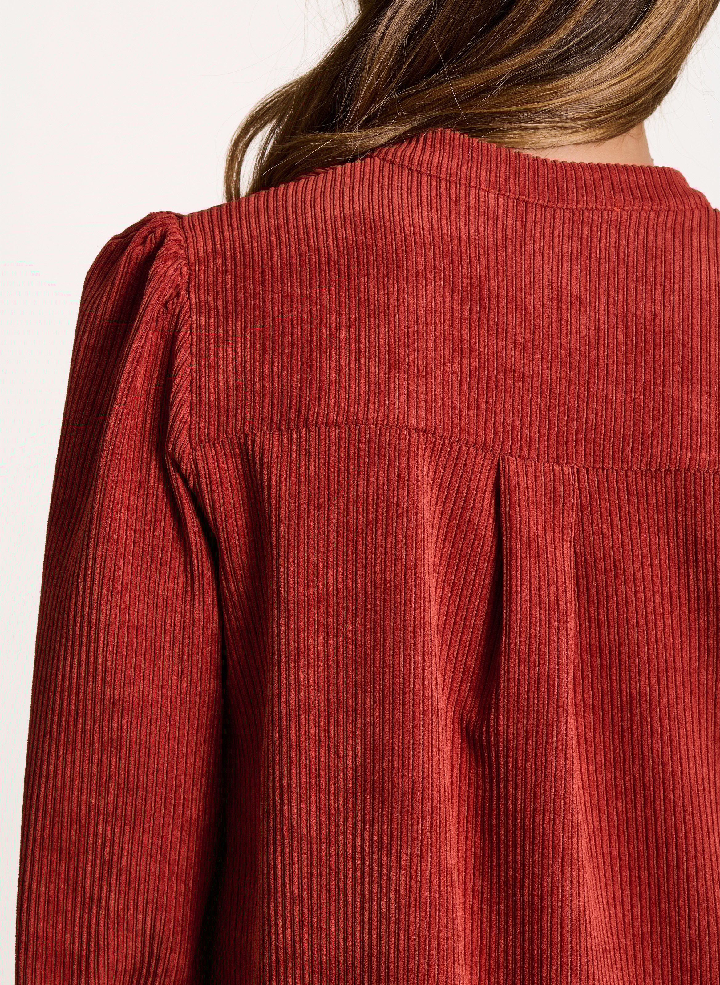 Short straight dress with Grandad collar LA FEE MARABOUTEE Red