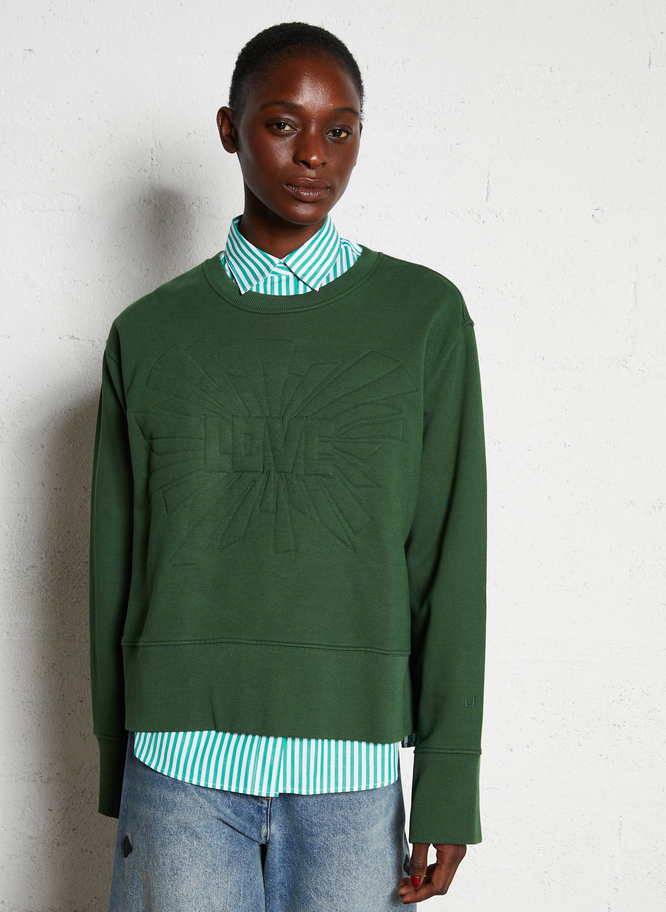 Sweater met ronde hals | biokatoenblend LEON & HARPER