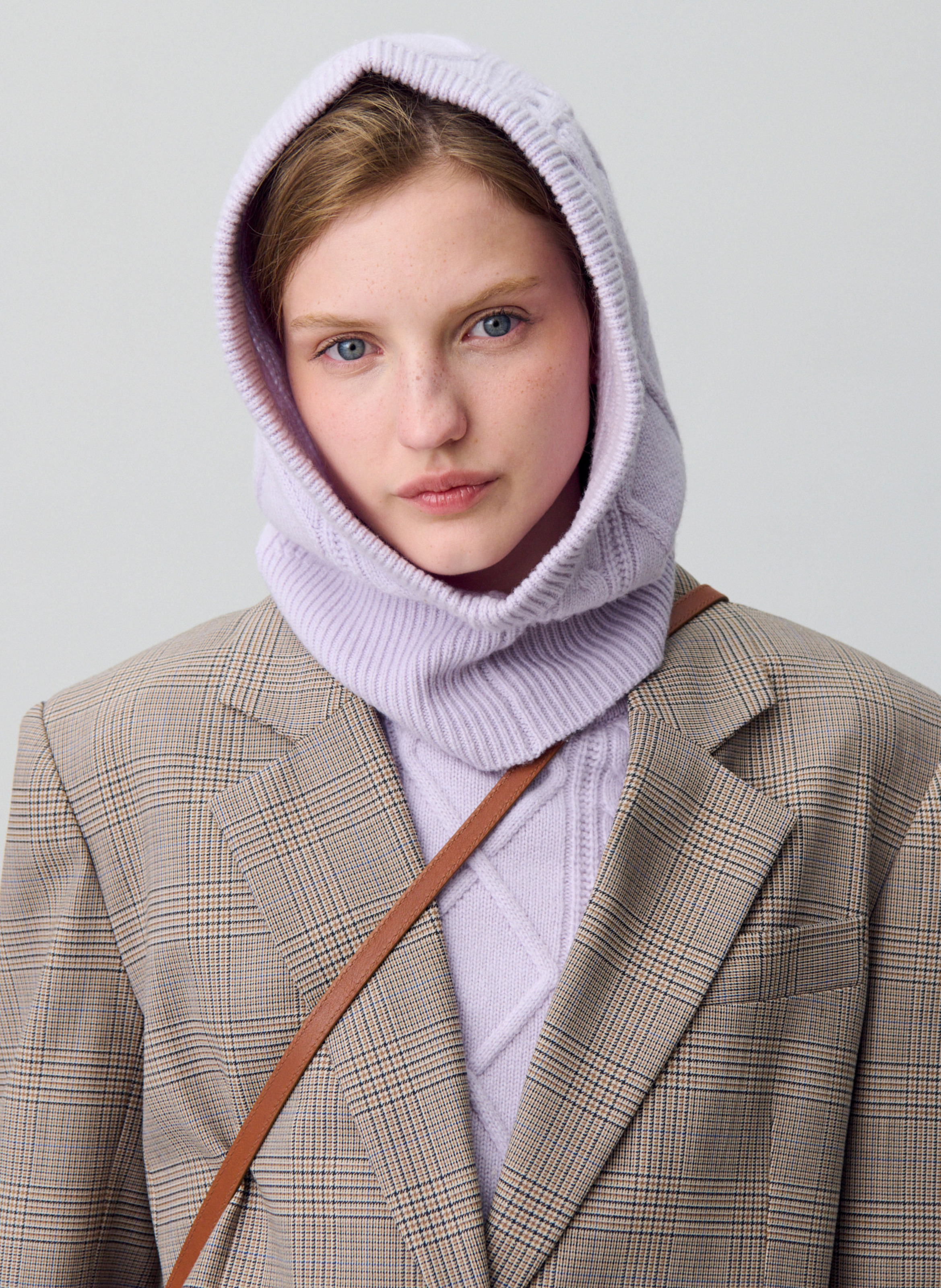 Effen capuchon van wol en kasjmier CLAUDIE PIERLOT