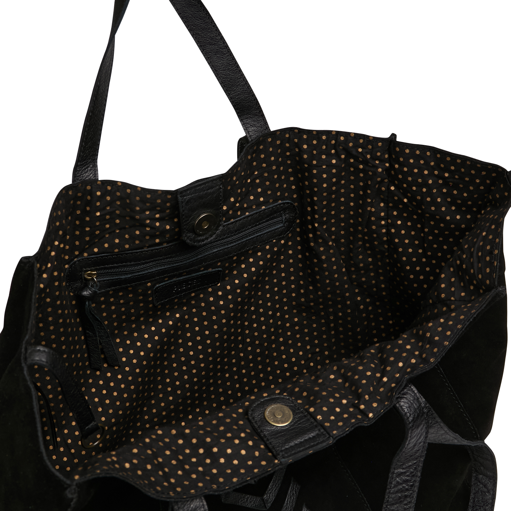 Leren clutch PIECES Zwart