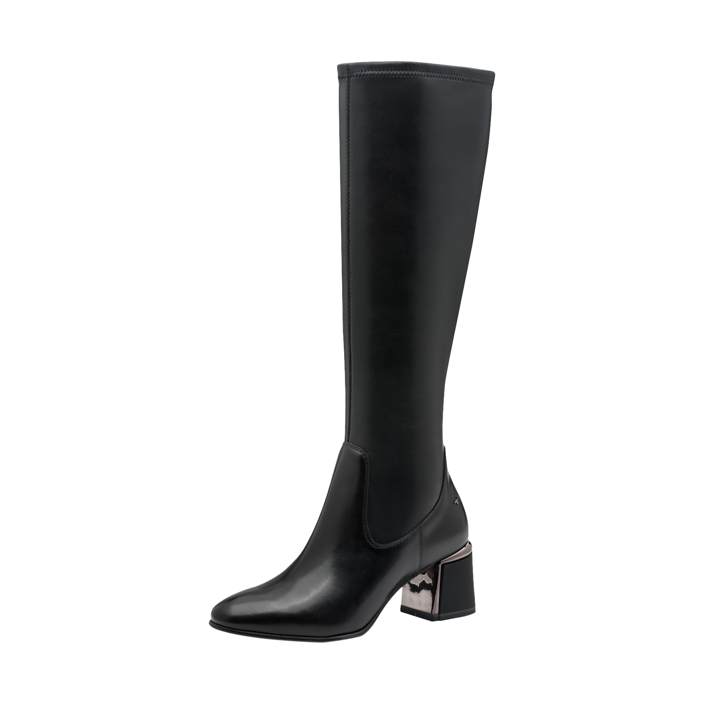 Leather heeled boot TAMARIS Black