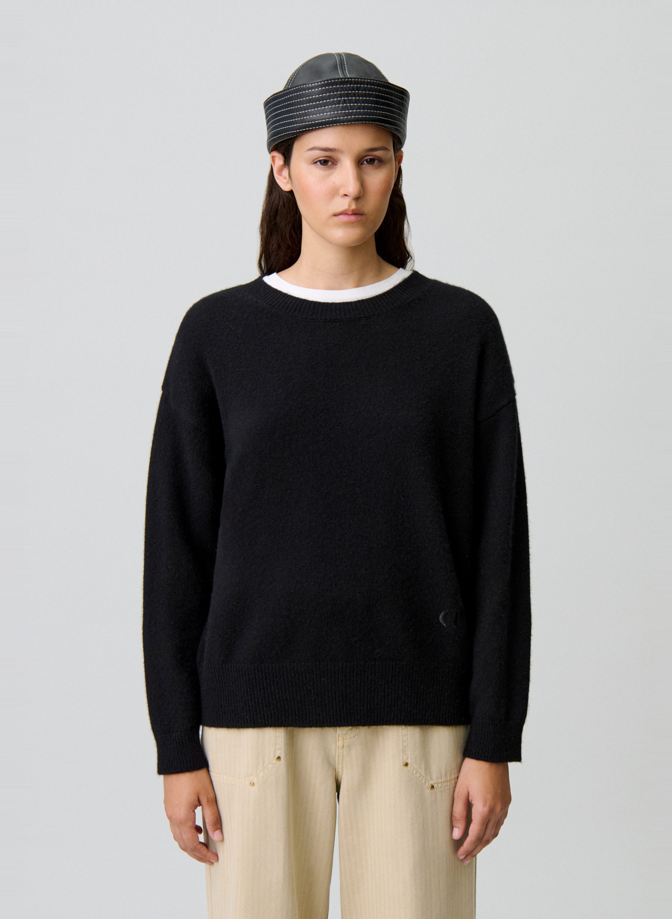 Pull col rond en cachemire CLAUDIE PIERLOT Noir