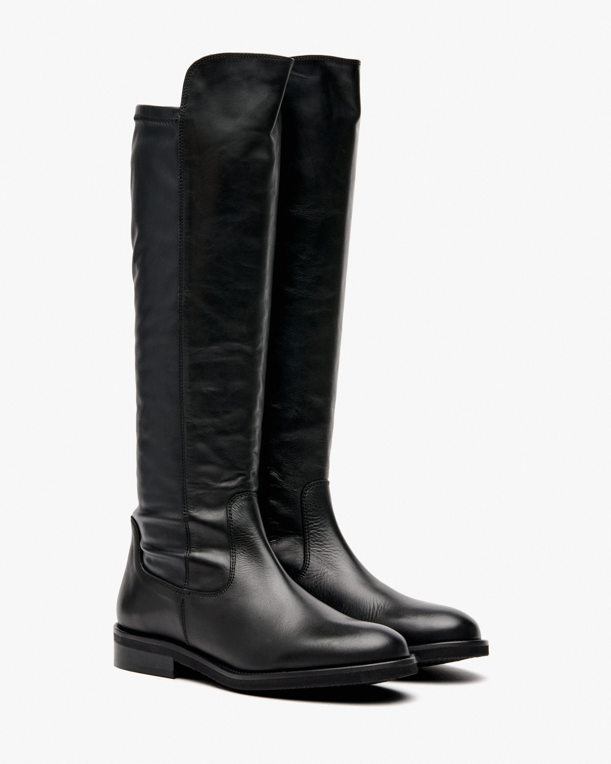 Black leather high boots PEDRO MIRALLES Black