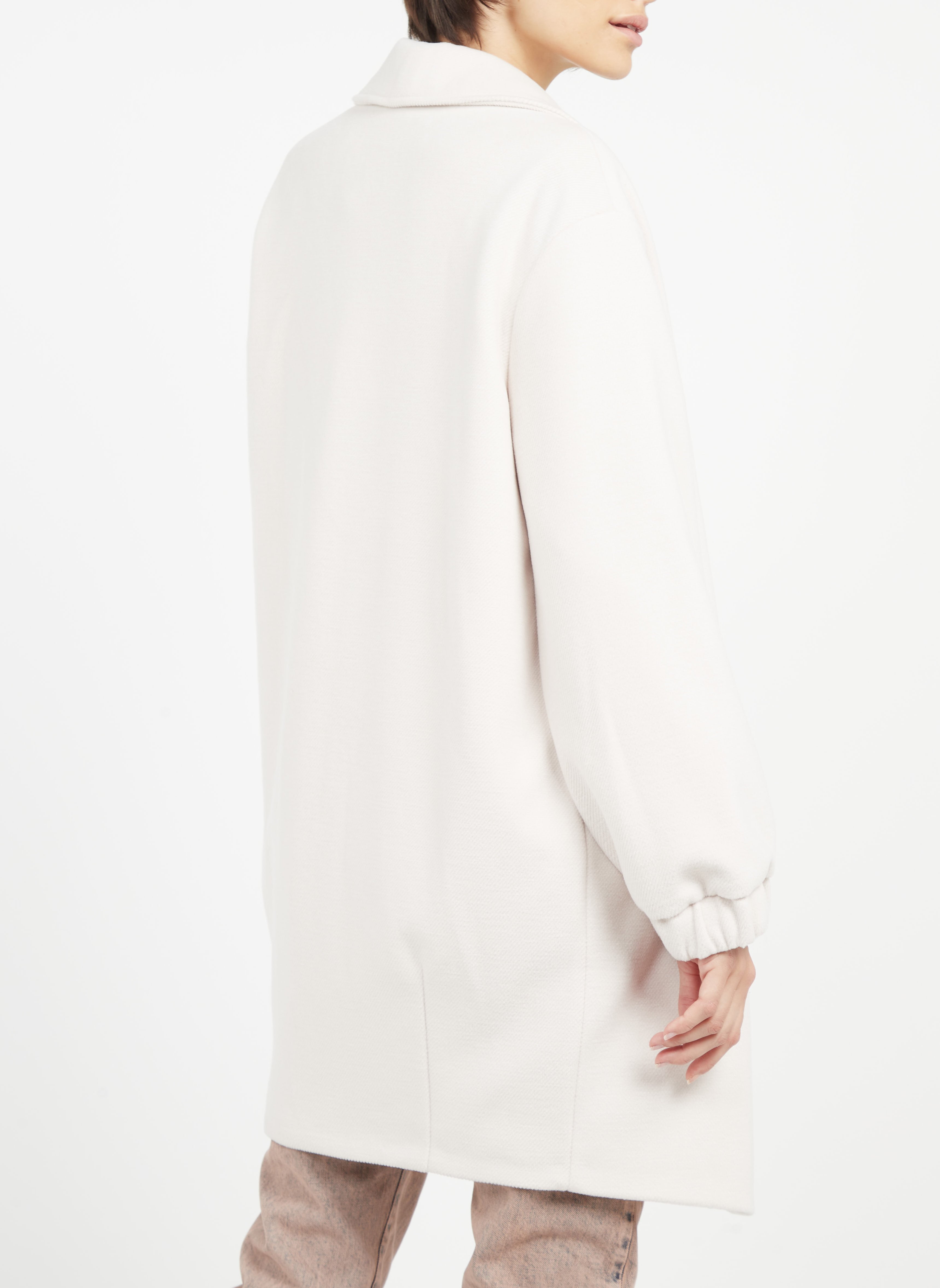 Coat with tailored collar PLEASE Beige