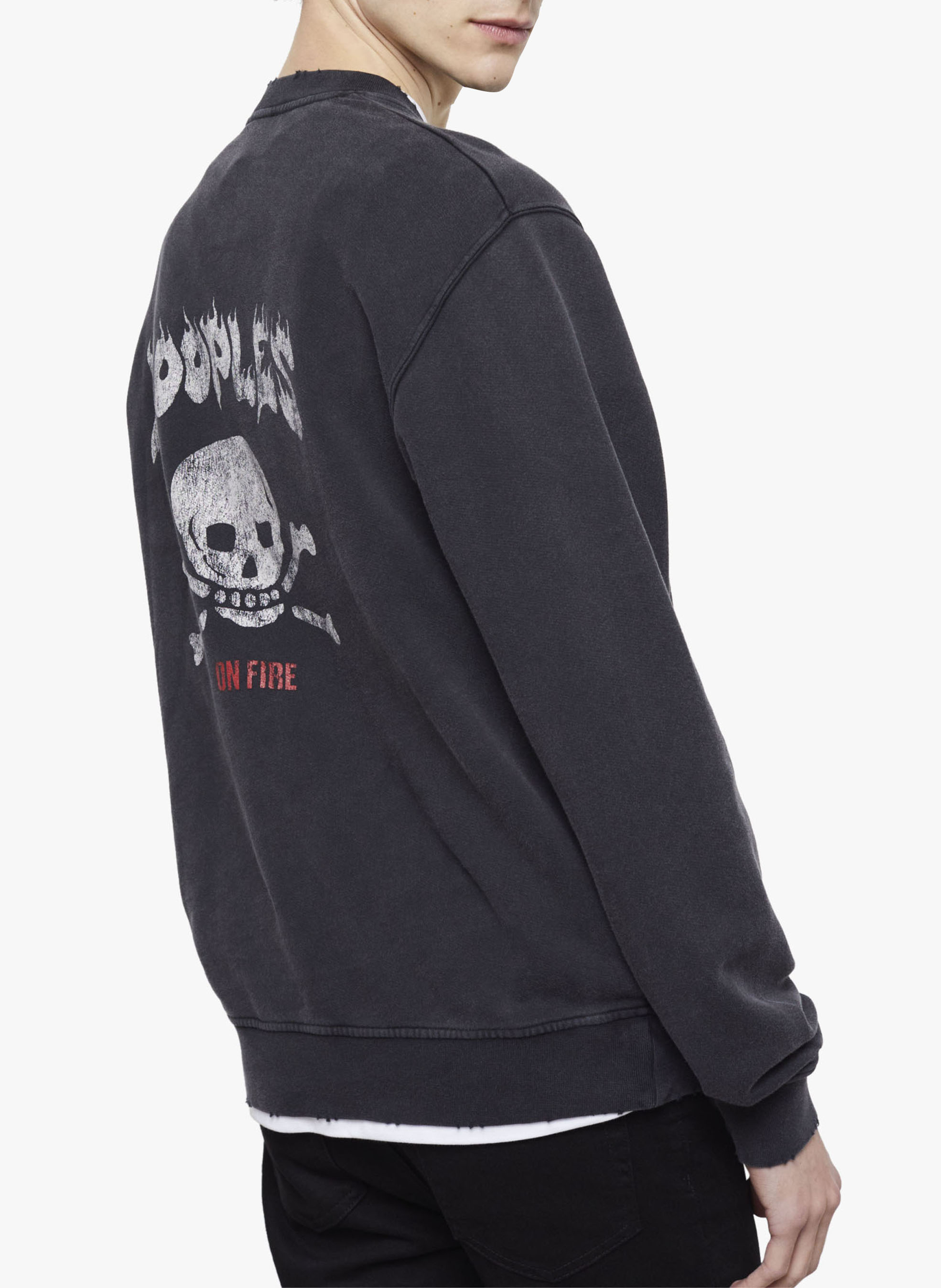 Sweat sérigraphié en coton THE KOOPLES Bleu