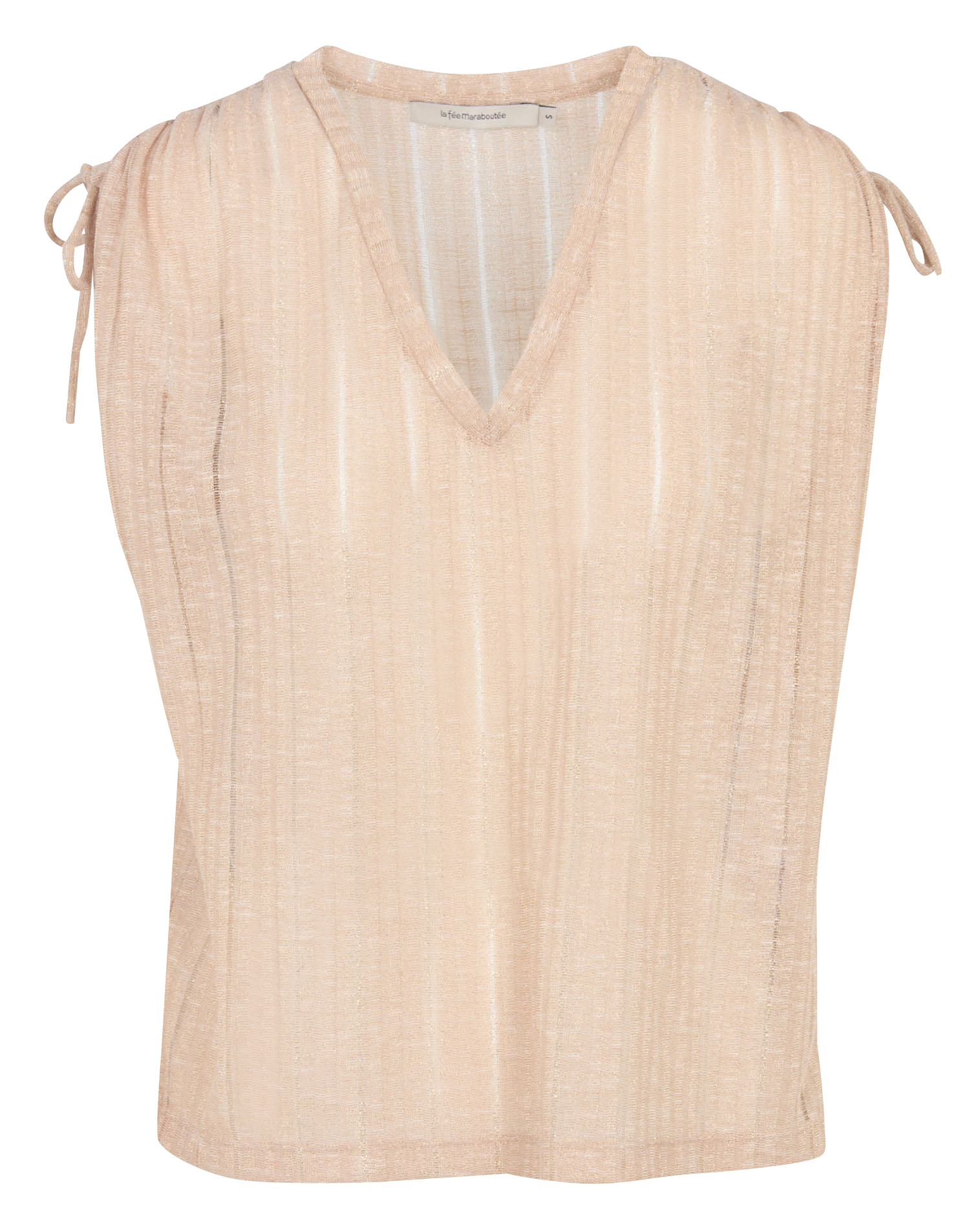 Glänzendes weites V-Ausschnitt-Top LA FEE MARABOUTEE Gelb