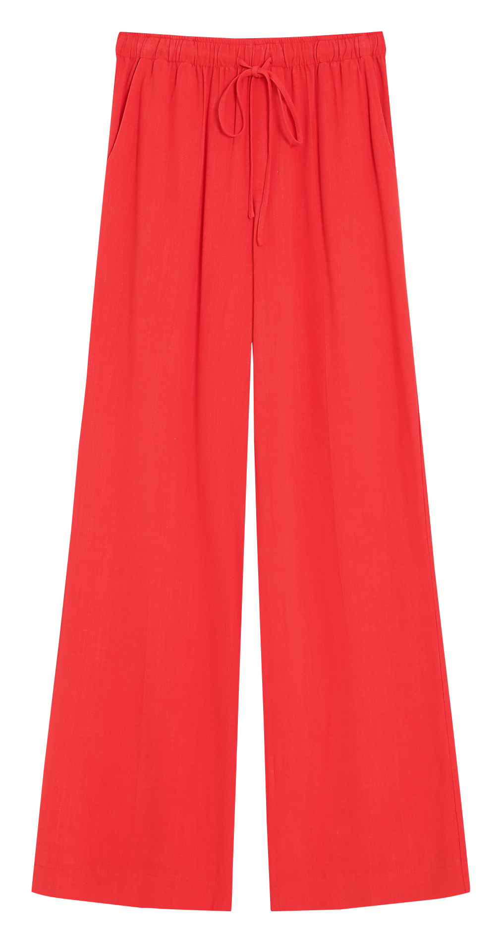 <p>Broek met hoge taille effen</p> GRACE ET MILA Rood