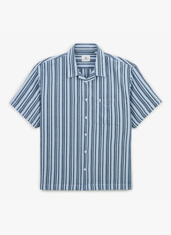 Chemise Détente Homme Bleu Marine en Tissu Éponge Chemise Détente Homme Bleu Marine en Tissu Éponge