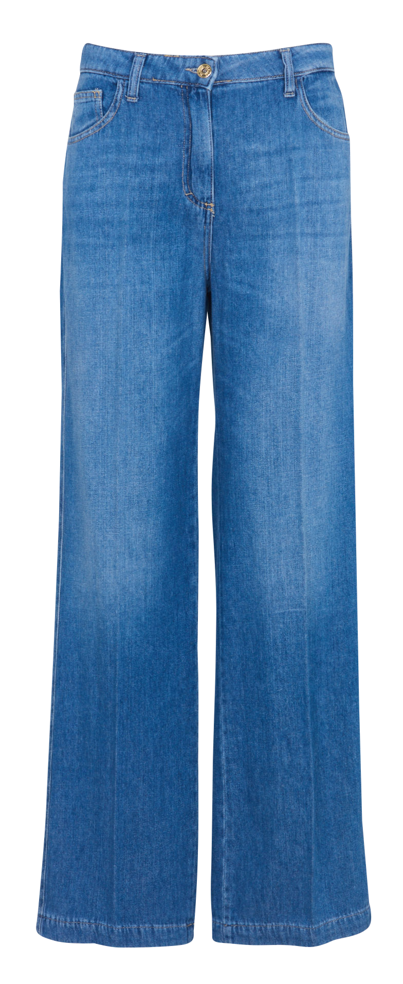 Jean droit en coton PLEASE Bleu