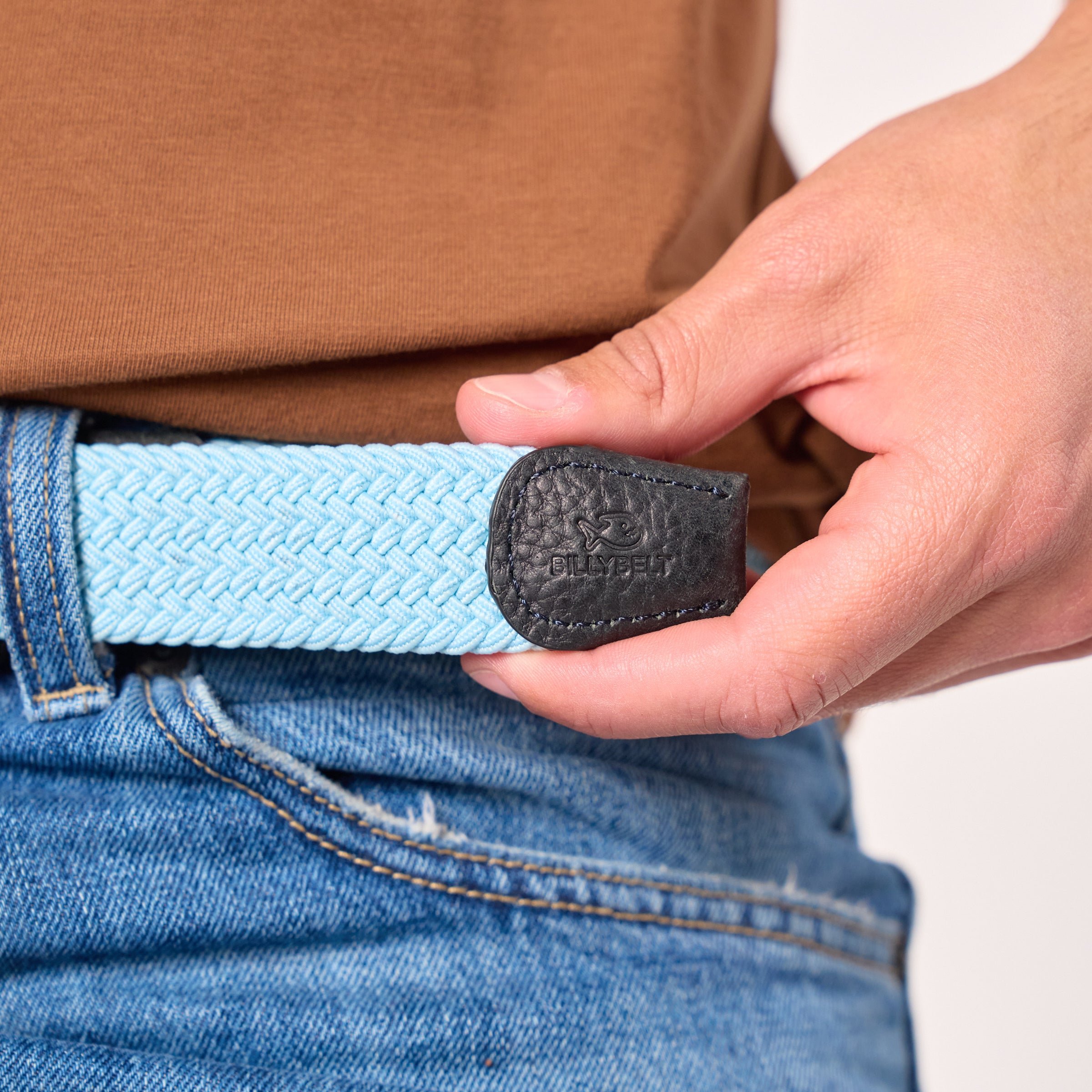 Solid Elastic Braided Belt BILLYBELT Blue