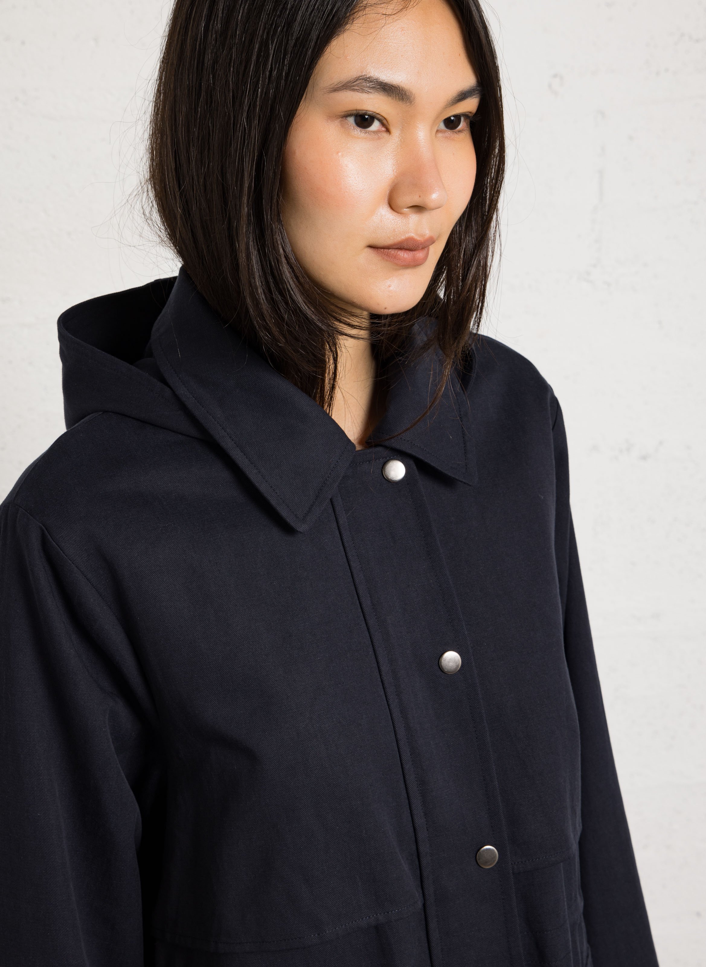 Parka col classique en coton mélangé LA PETITE ETOILE Bleu