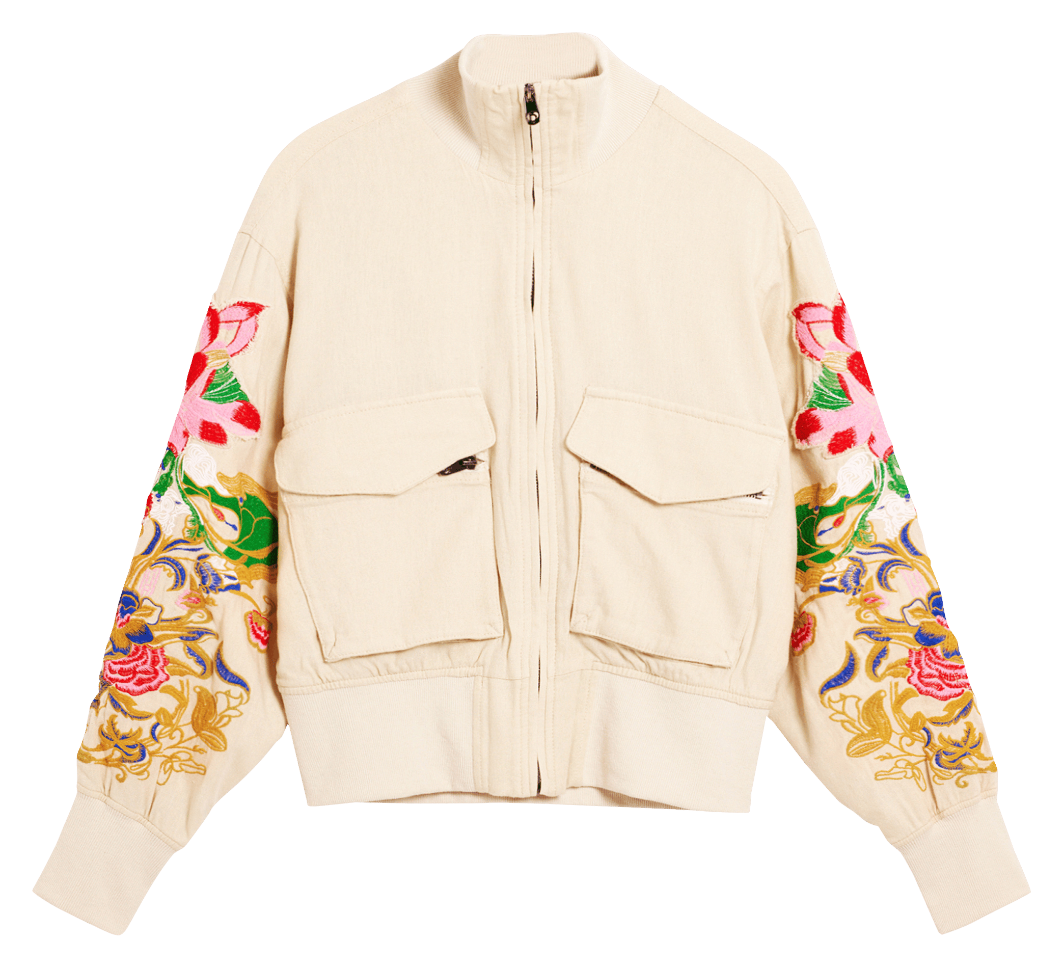 Veste col classique brodée DESIGUAL Blanc
