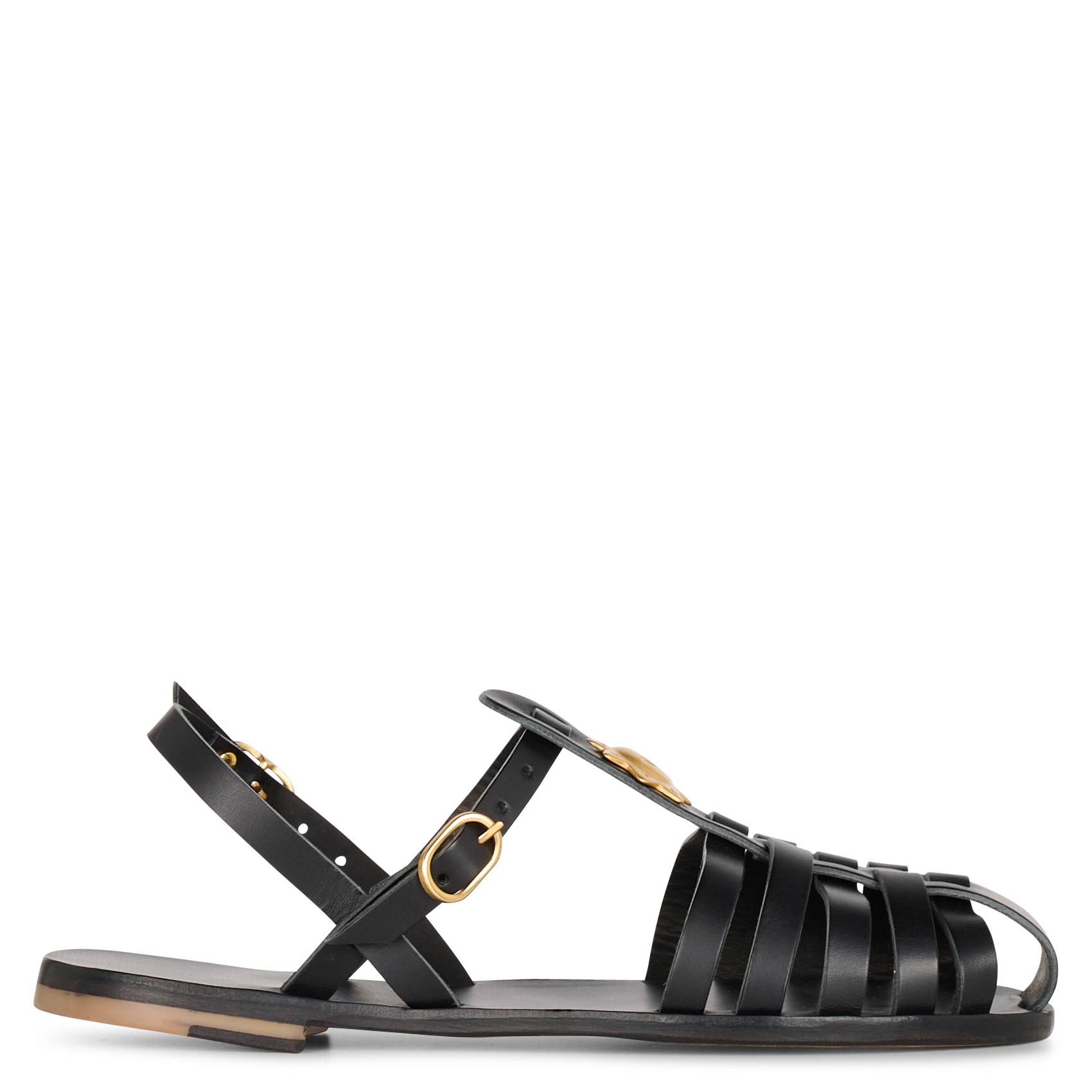 Fisherman | Leren sandalen MAMA PRAIA Zwart