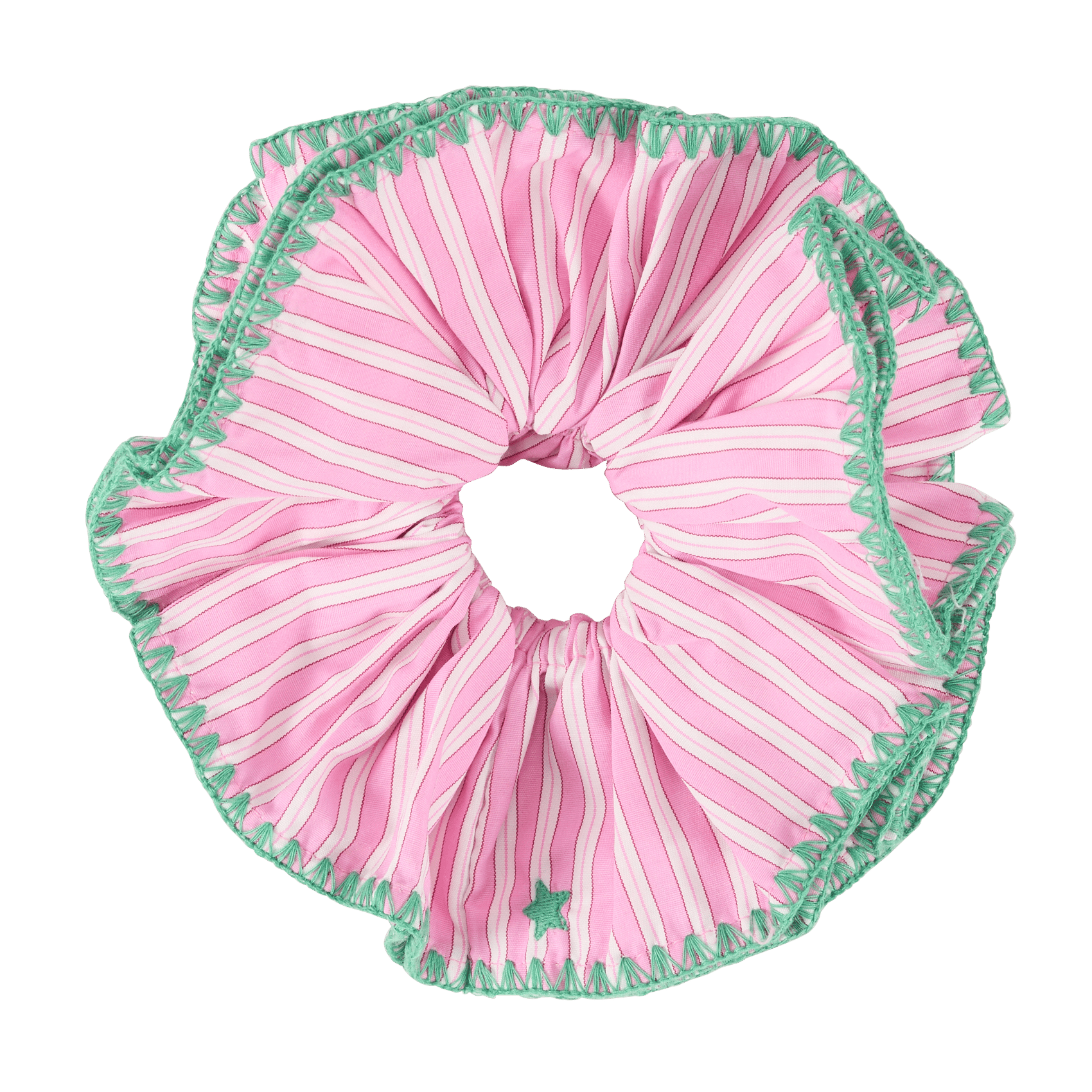 Bedruckter Scrunchie LA PETITE ETOILE Rosa