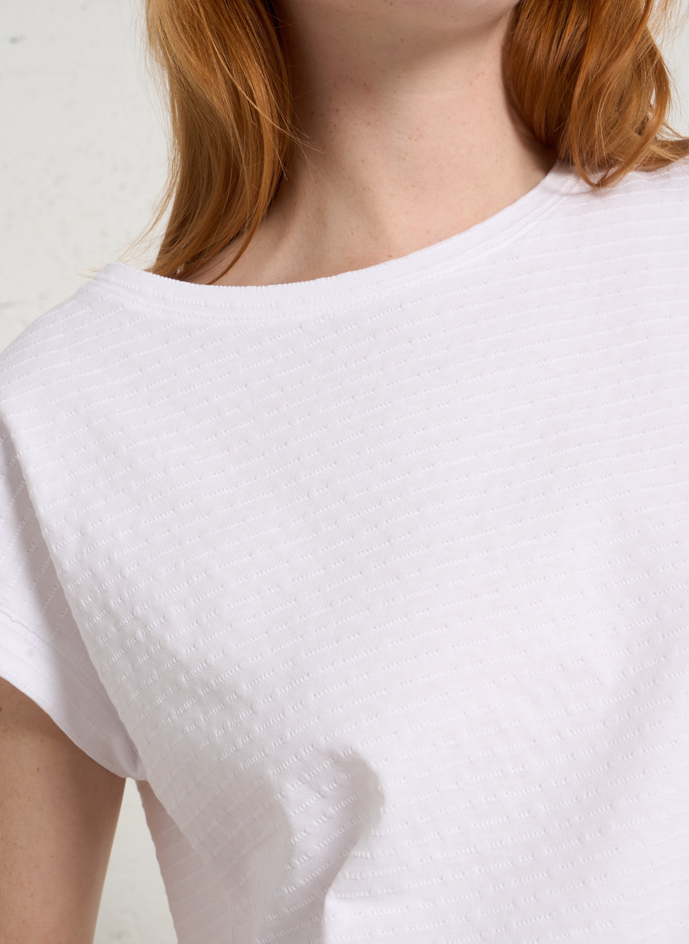 Katoenen, oversized T-shirt  MAISON 123 Wit