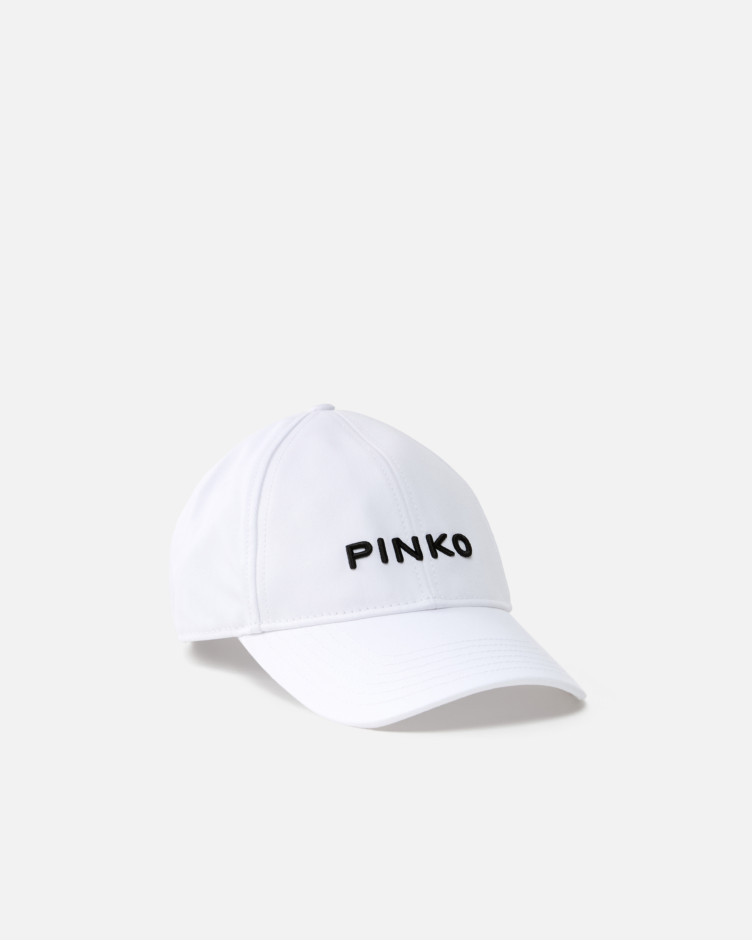 Cap with embroidered logo PINKO White