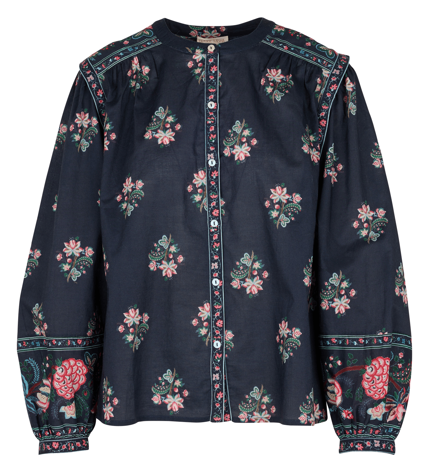 Chemise à imprimé fleuri LOUISE MISHA Noir