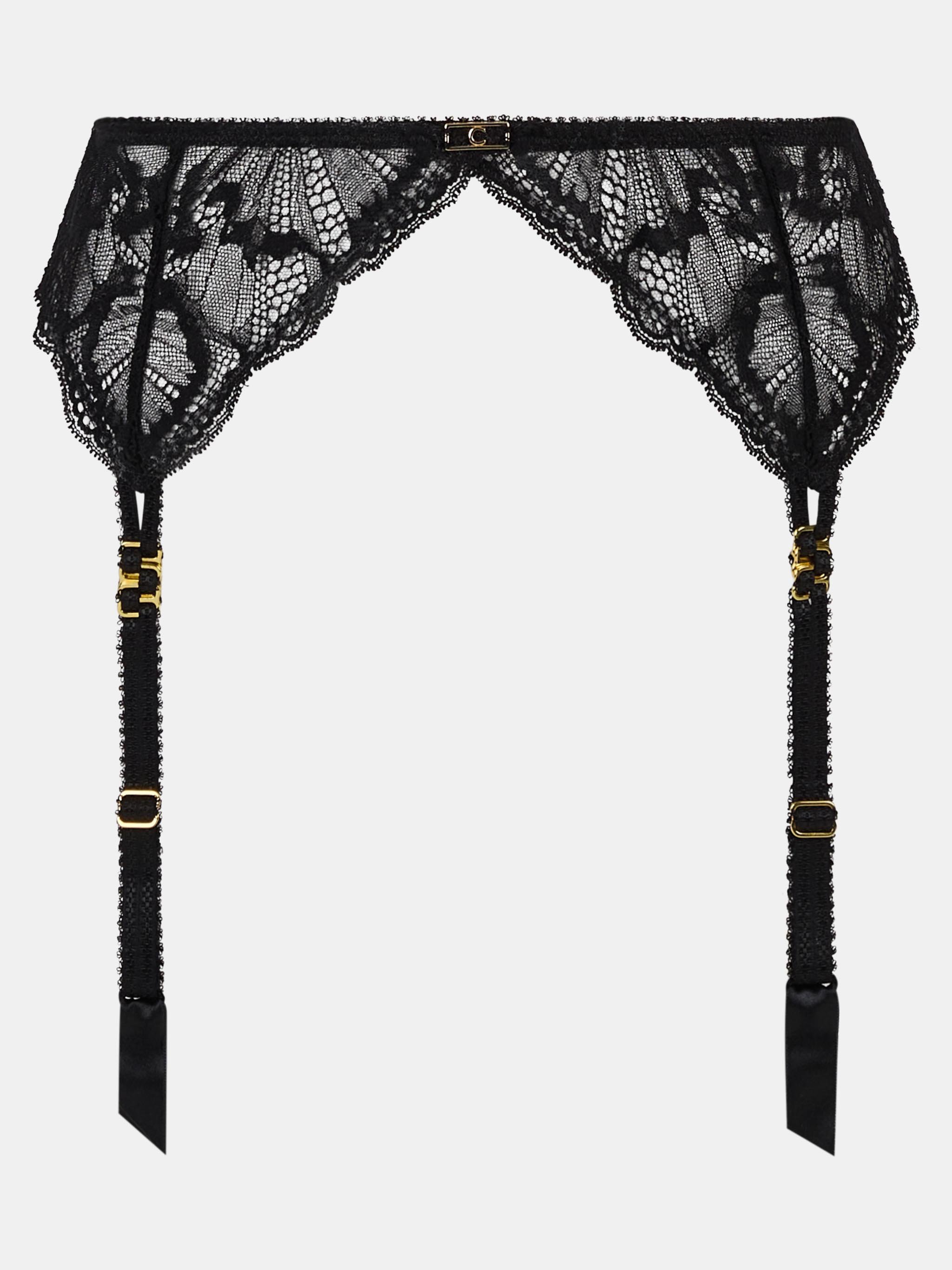 Lace garter belt CHANTELLE Black