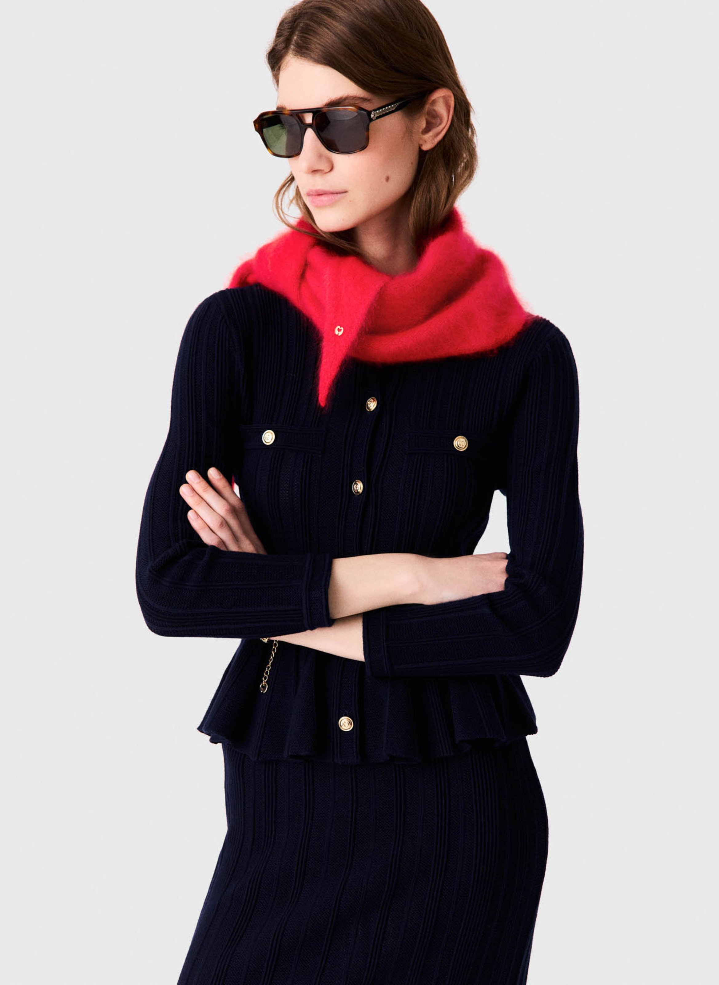 Echarpe en laine MAJE Rouge