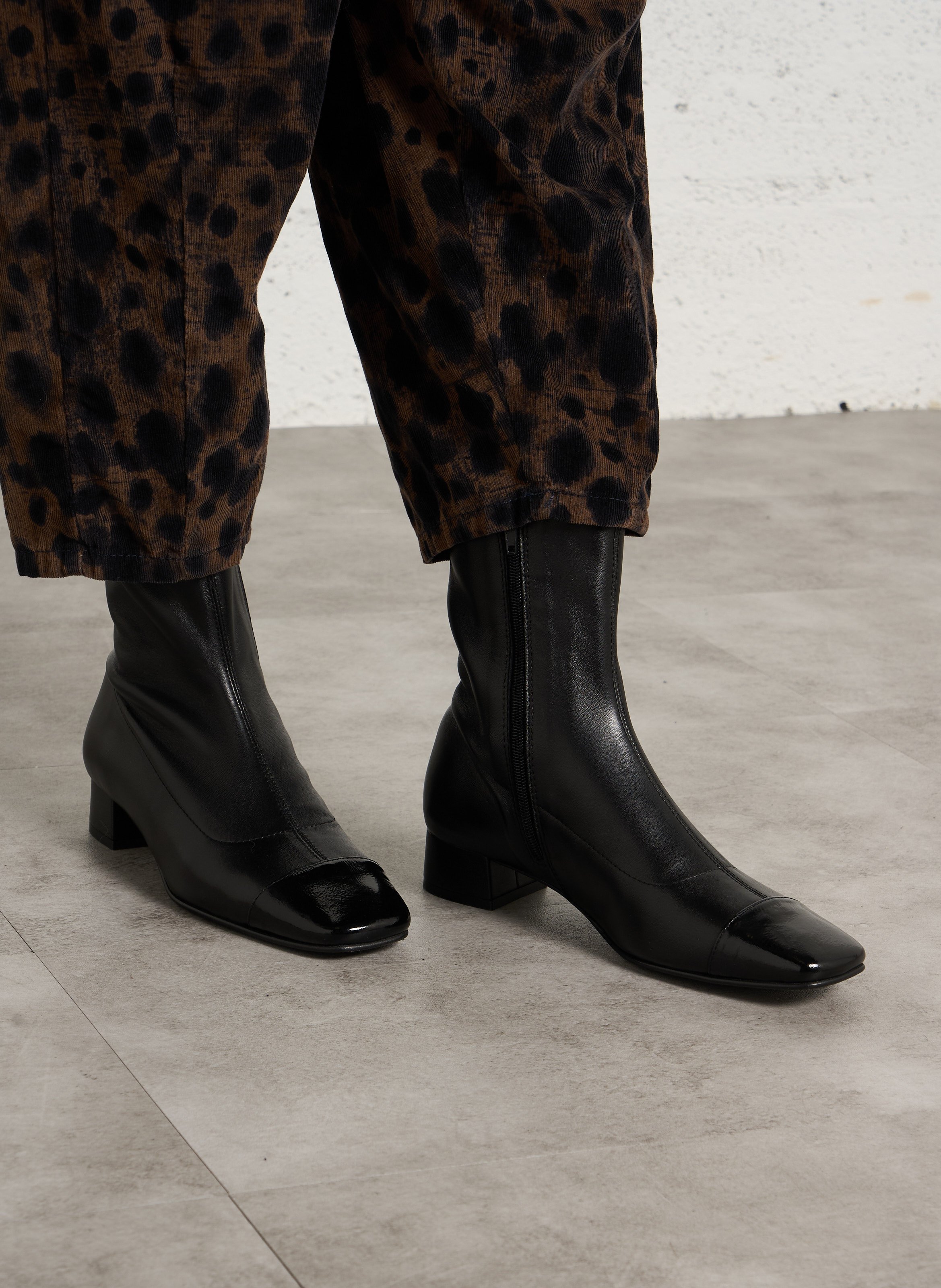 Bottines en cuir AUGUSTA Noir