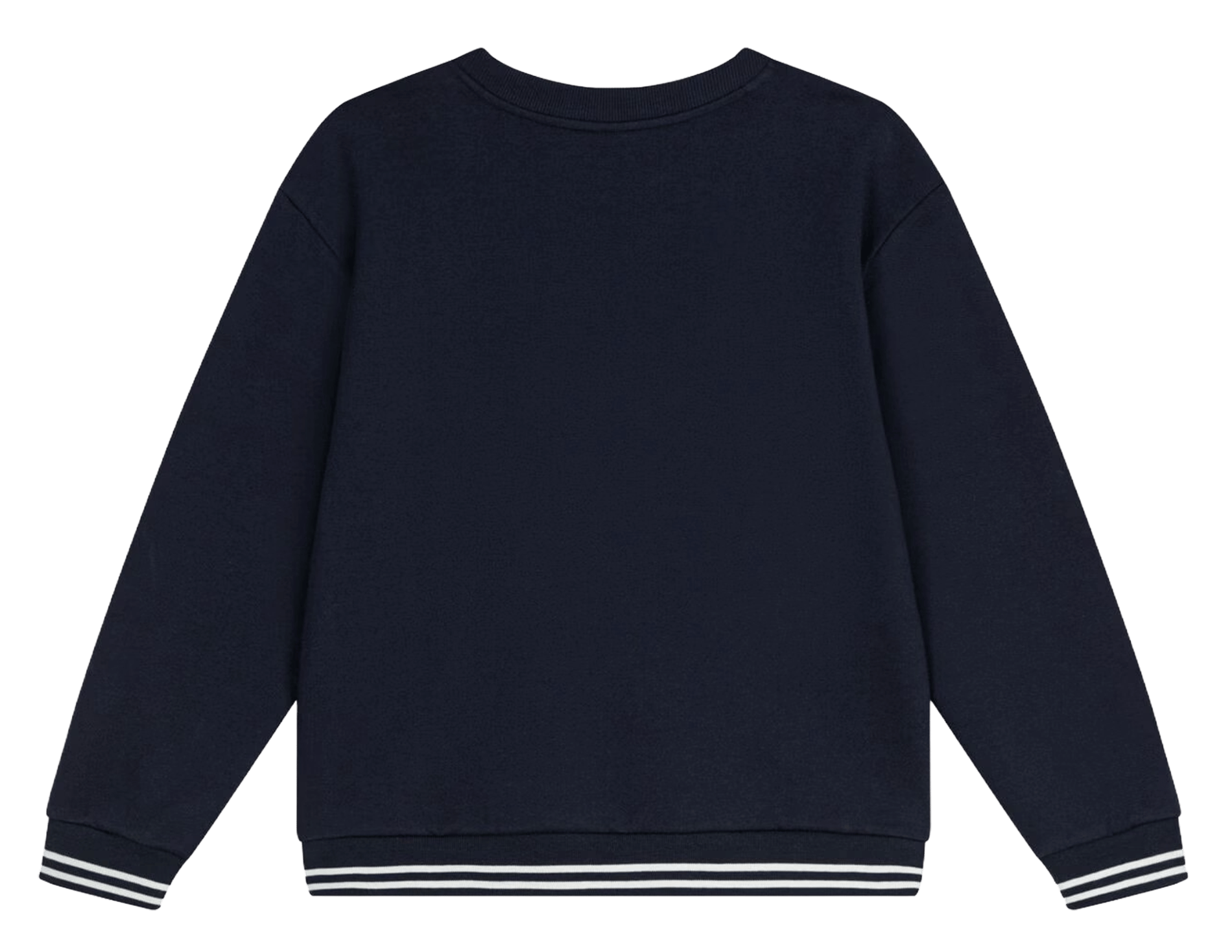Sweat droit col rond brodé en coton PETIT BATEAU Bleu