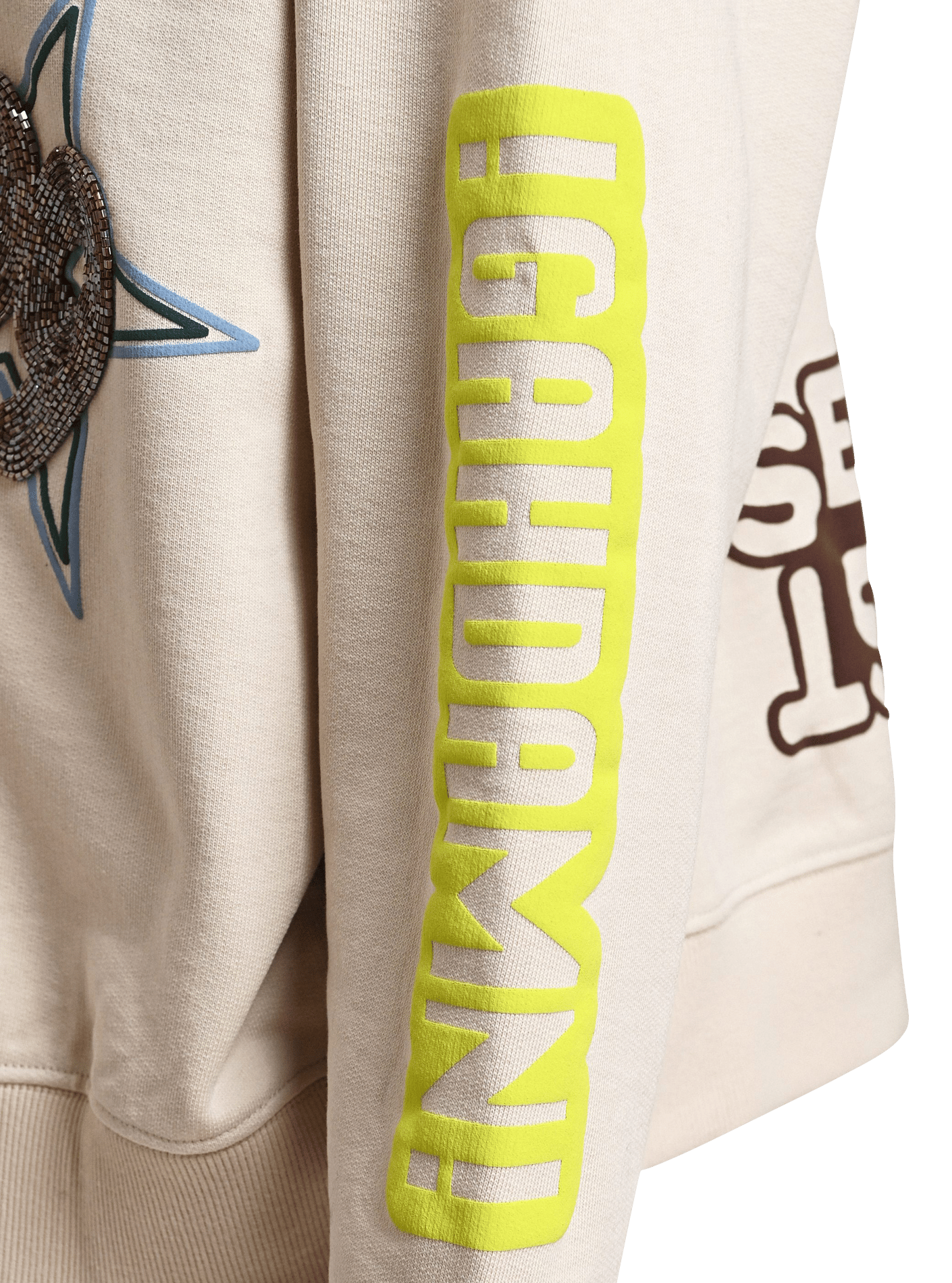 Sweat ample col rond imprimé en coton ESSENTIEL ANTWERP Blanc