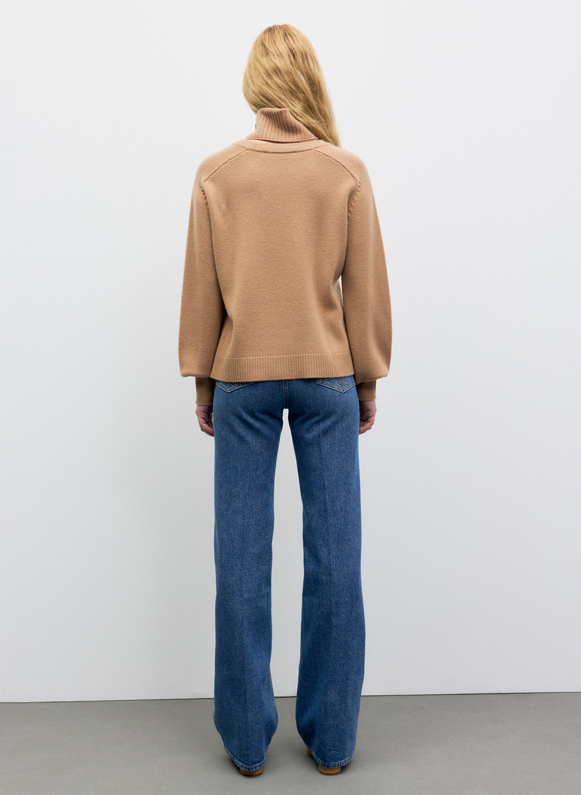 Straight wool sweater with removable collar GERARD DAREL Brown