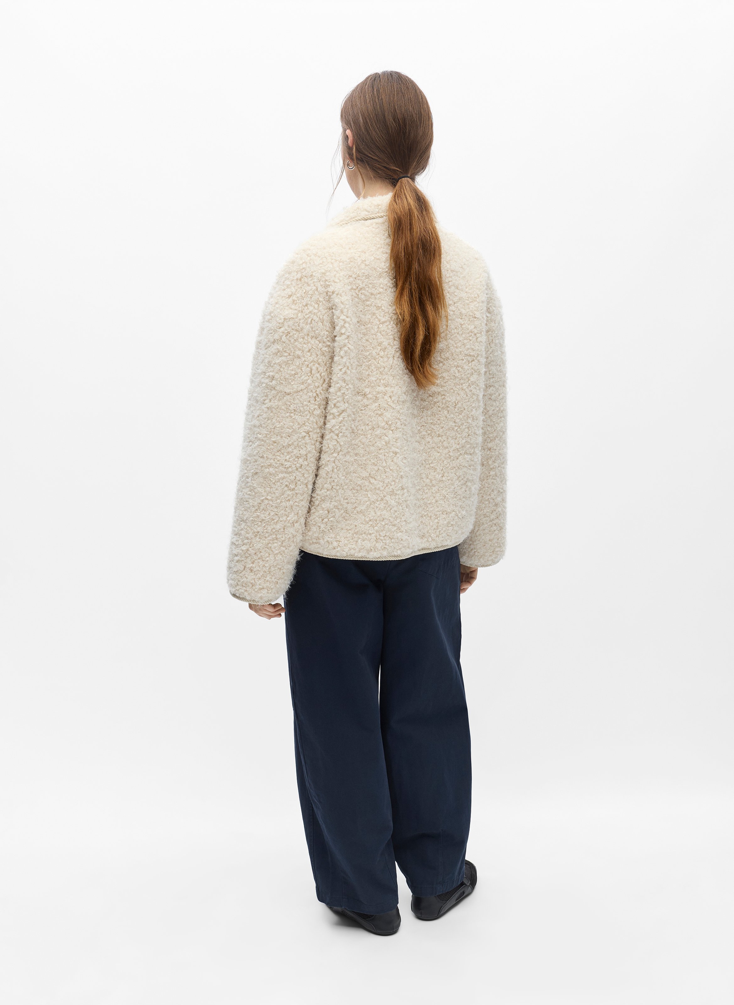 Jacke mit Sherpa-Effekt am Stehkragen OBJECT Beige