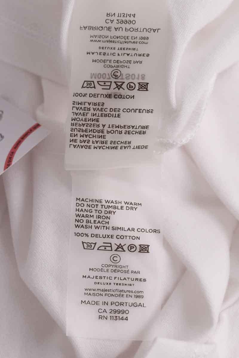 T-shirt MAJESTIC FILATURES - SECONDE MAIN White